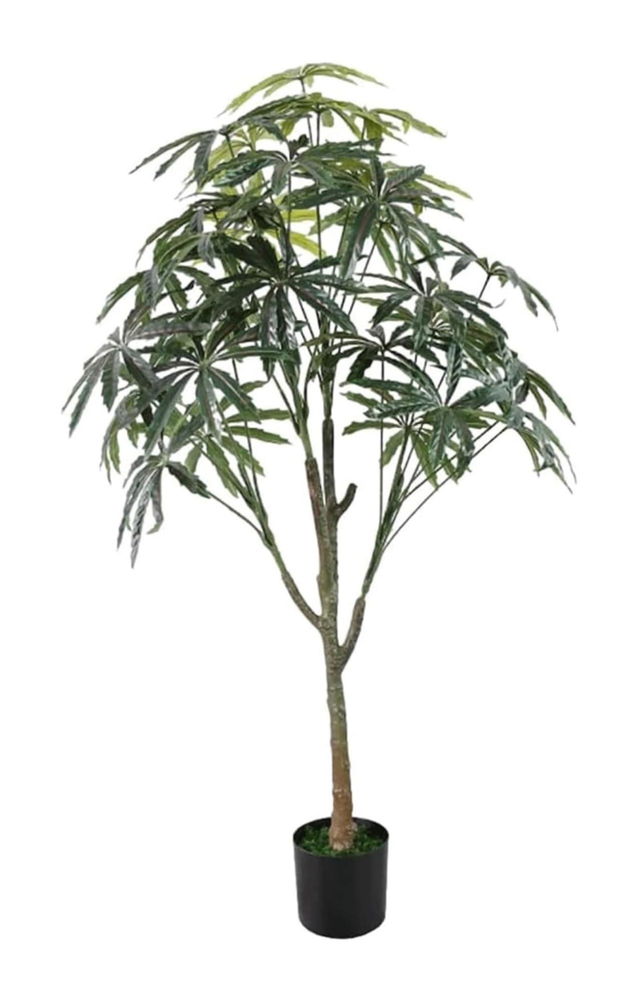 SWENEEN Indoor Artificial Trees With Black Pot 4.9 Feet Fake Tree Realistic Simulation Tree For Home Office Living Room Artificial Plant Artificial Tree,