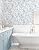 Micpolo Peel and Stick Wallpaper Floral Blue Wall Paper Boho Watercolor Waterproof Wallpaper for Bathroom Laundry Room Removable Self Adhesive Contact Paper Vinyl Roll Shelf 17.3inx78.7in
