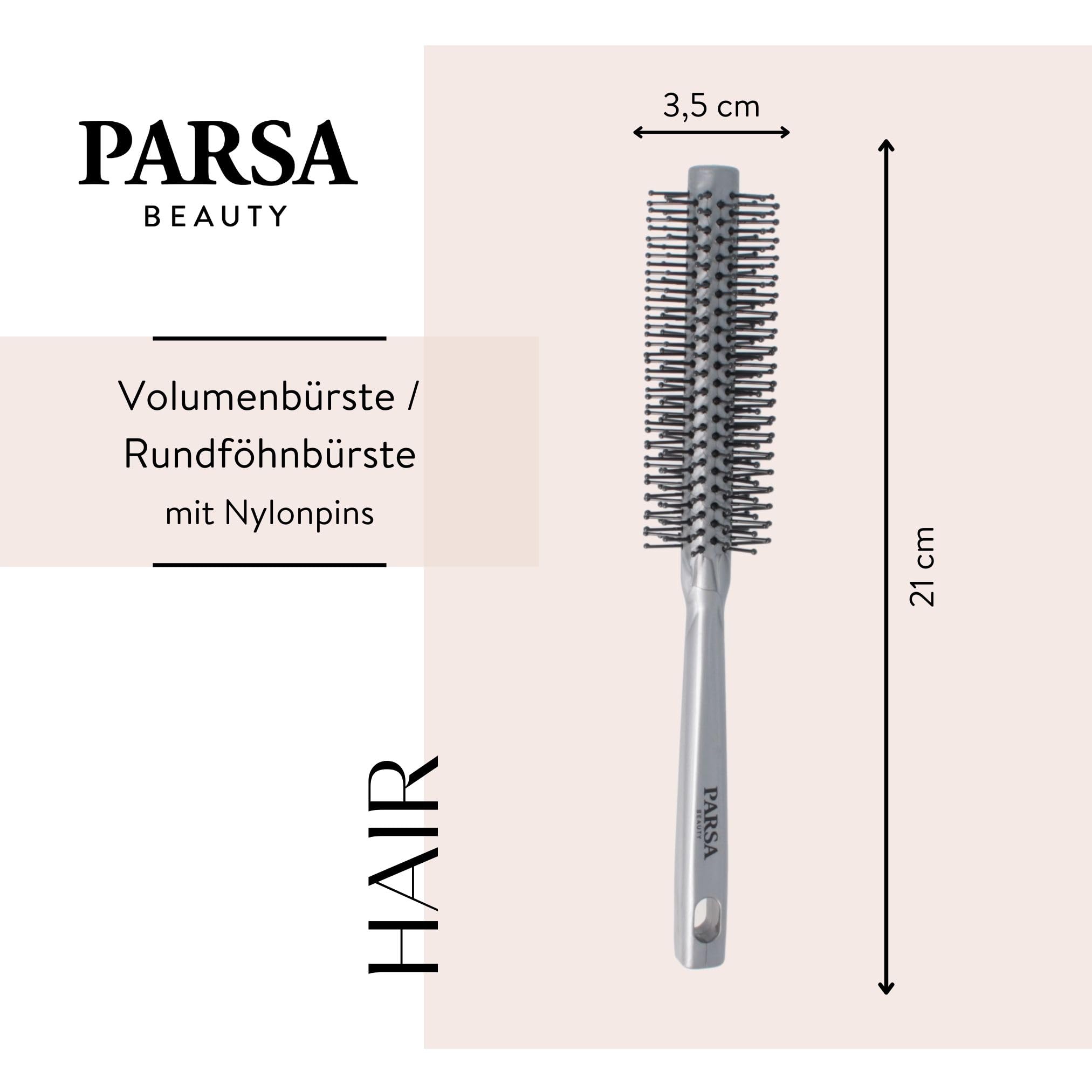 PARSA Beauty Volume Brush Unicolor Round Blow Dryer Brush with Plastic Pins, Hair Brush for Volume Large Volume Styling - Image 2