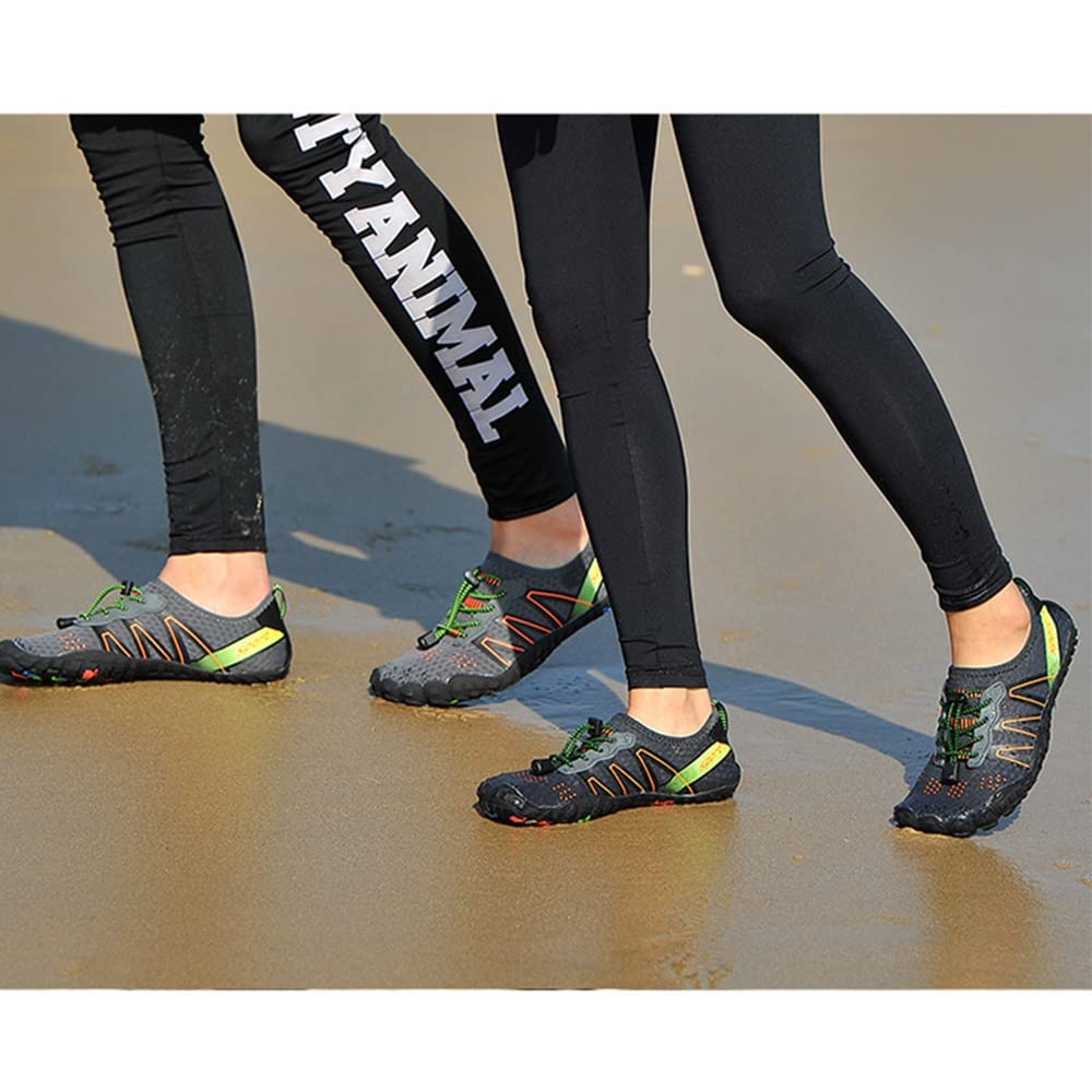 Damskie buty do wody, buty plażowe z kolorowymi wzorami i otworami drenażowymi Quick Dry oddychające buty do pływania Yoga Diving Boating dla Indoor i Outdoor