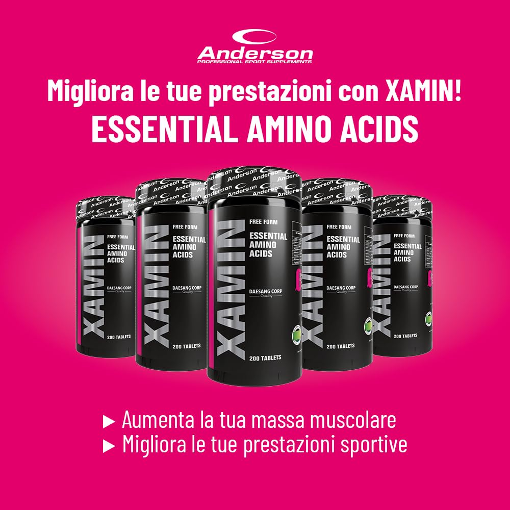 Anderson Research Xamin Integratore, Aminoacidi Essenziali, 200 Compresse