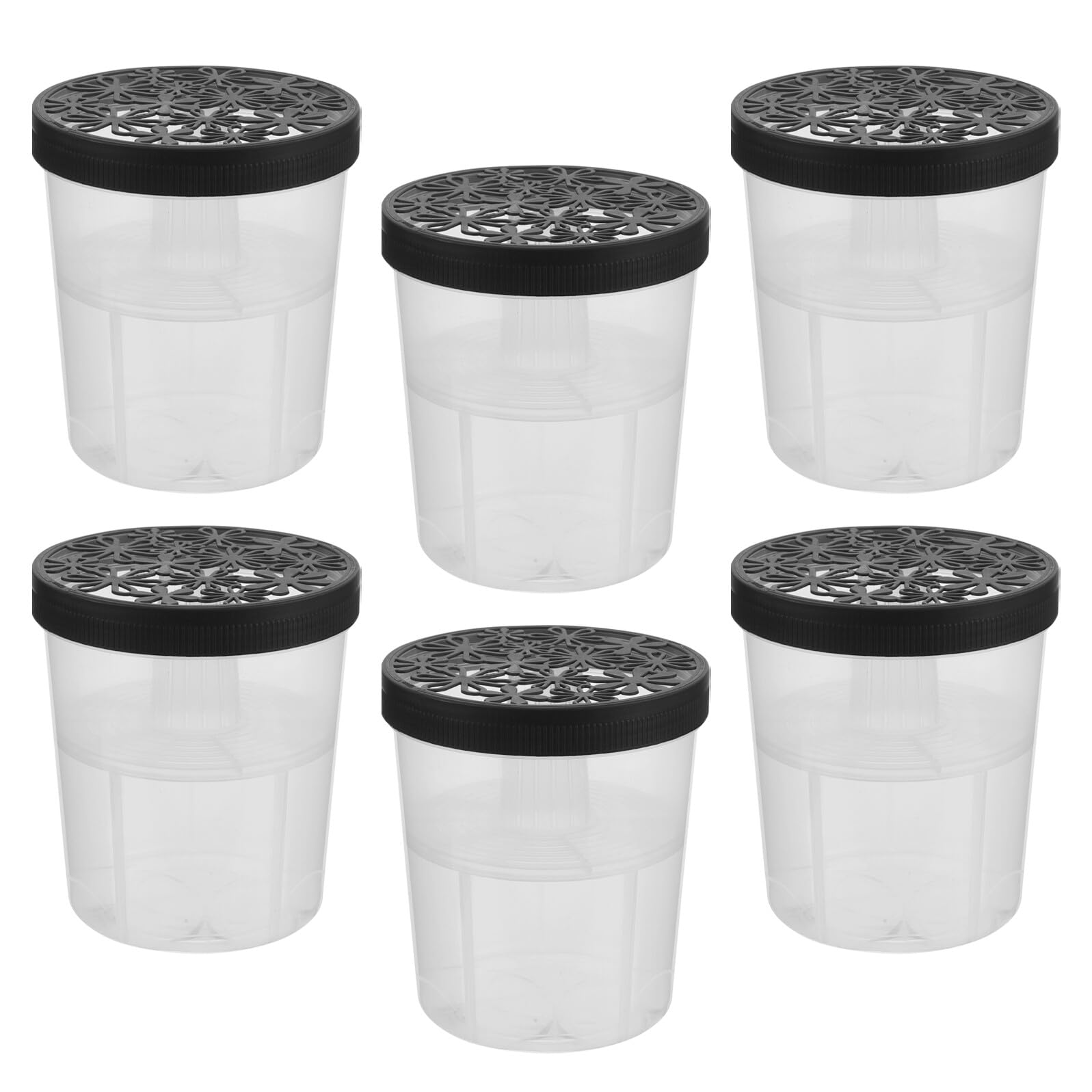 INOOMP Scatola Assorbiumidità Plastico Riutilizzabile 6pezzi per Armadio e Bagno Deumidificatore Portatile