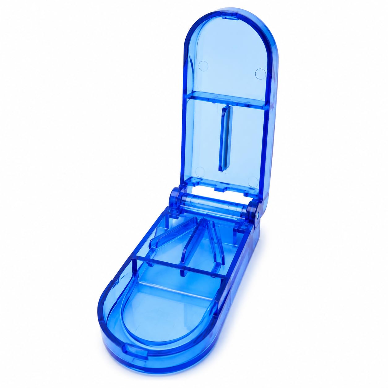 Pill Cutter & Splitter with Stainless Steel Blade | Easy Pill Centering Technology | Portable Travel Size for Tablets, Vitamins & Medicines (Blue)-picture-30