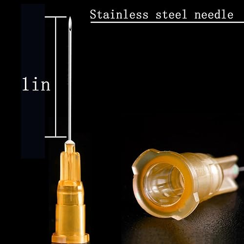 Miniatura 3 de Paquete de 50 jeringas dispensadoras de plástico de 0.1 onzas fluidas y 25 Ga, consumibles de laboratorio industrial y científico para rellenar,