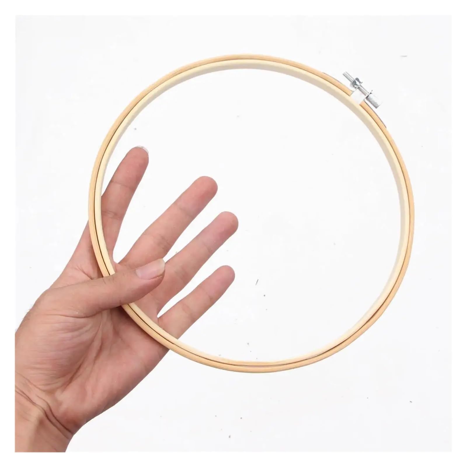 ENSDIEPLS Cross Stitch Hoop Ring, Mini Embroidery Hoop Wood Round Frame Multiple Sizes 8-34 cm DIY Sewing Tool(20cm)