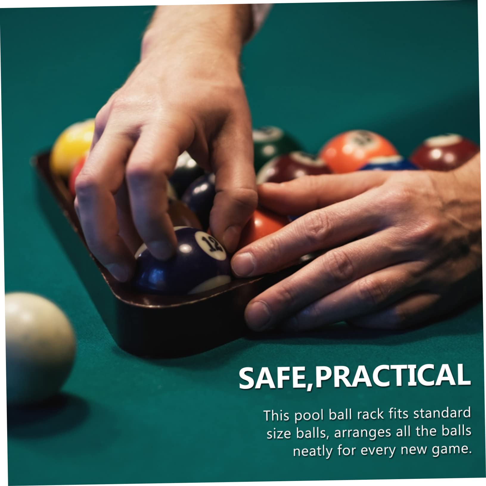 Mikikit 2sets Triangle Billiard Ball Rack Plastic Pool Table Balls Storage Snooker Tripod Frame Billiard Racks Shelf 2pcs*2