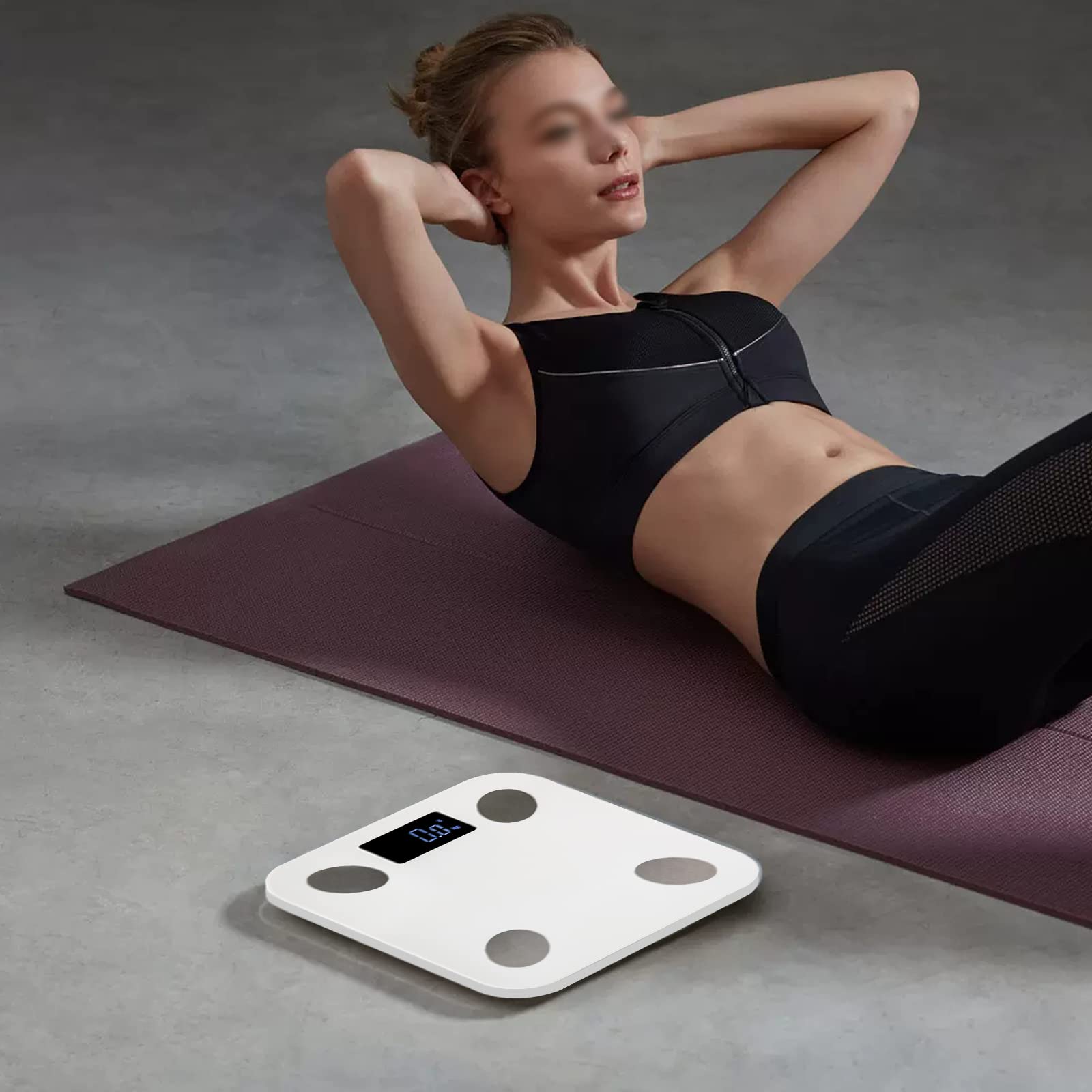 Körperfettwaage mit App für 18 Gesundheitsdaten, digitale Waage