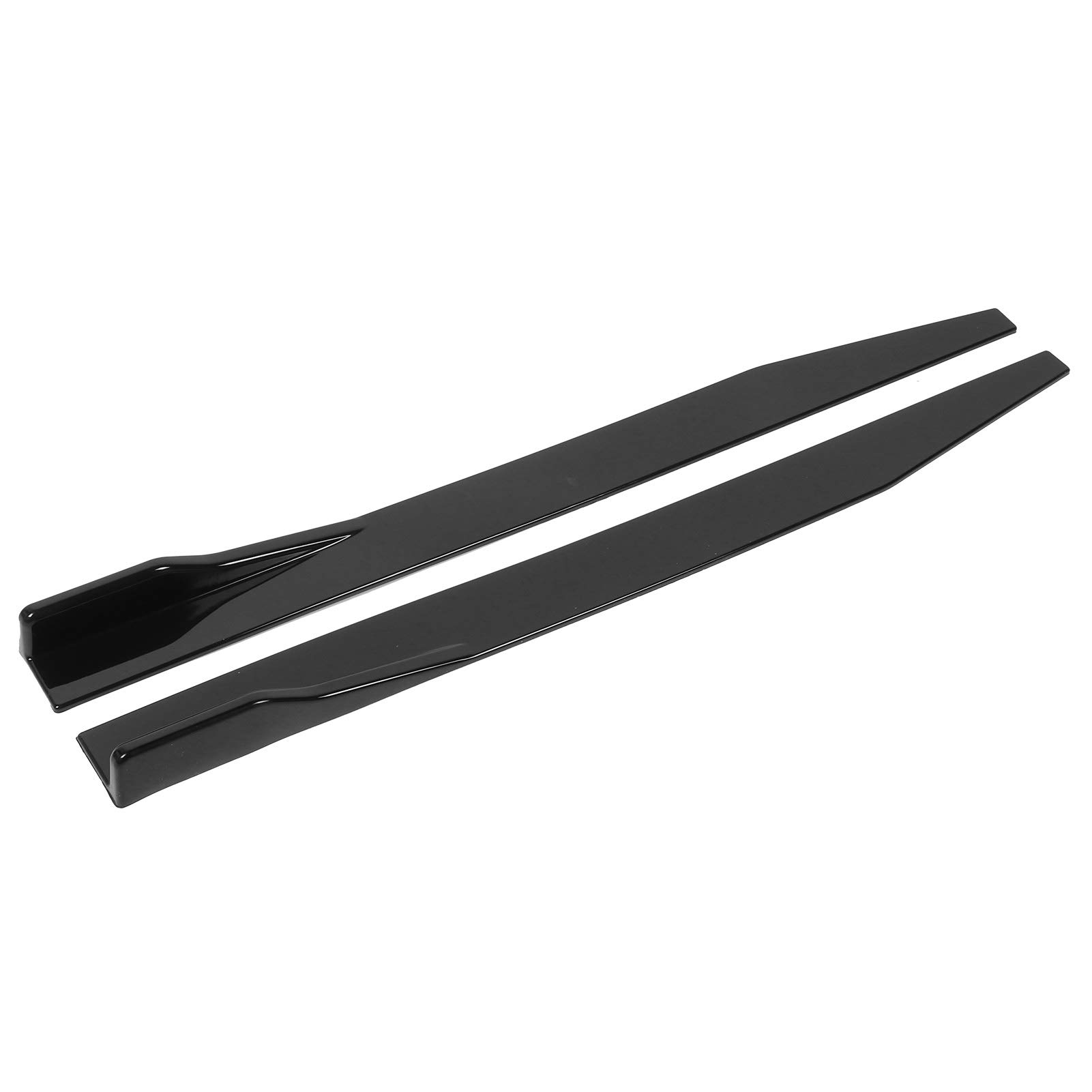 Yosoo Health Gear Minigonna Laterale Auto, 2 Pezzi Minigonna Laterale Auto Splitter Lip Winglet Diffusore Universale 120cm/47.2in Nero Lucido