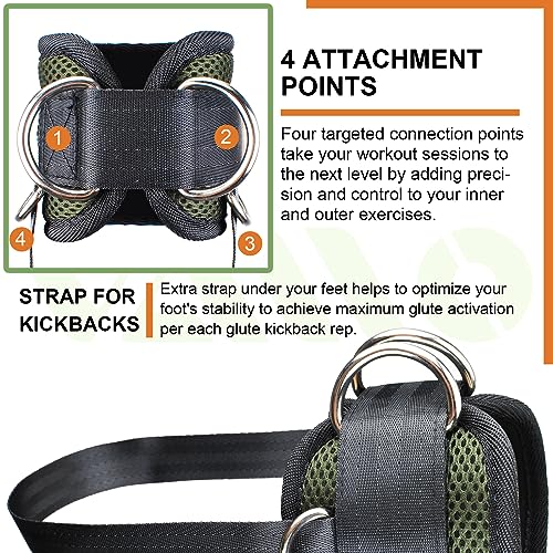 Image of VAIIO Ankle Straps for Cable Machines,Adjustable Comfort fit Neoprene, Reinforce Double D-Ring - Premium Ankle Cuffs to Improve Abdominal Muscles, Lift The Butts, Tone The Legs for Men & Women