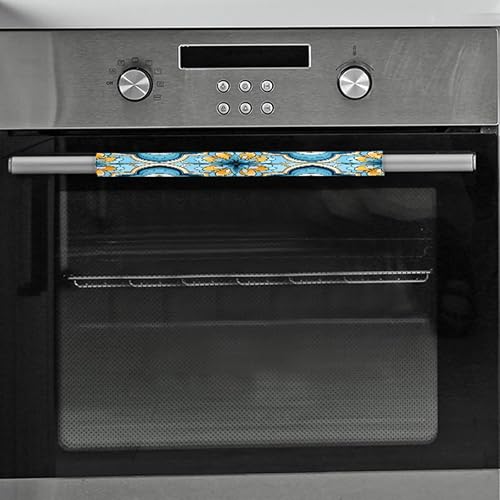 Vista 42 de Juego de 2 fundas para manijas de puerta de refrigerador con uvas de vino tinto, protector para nevera, microondas, estufa, horno, lavavajillas Vino