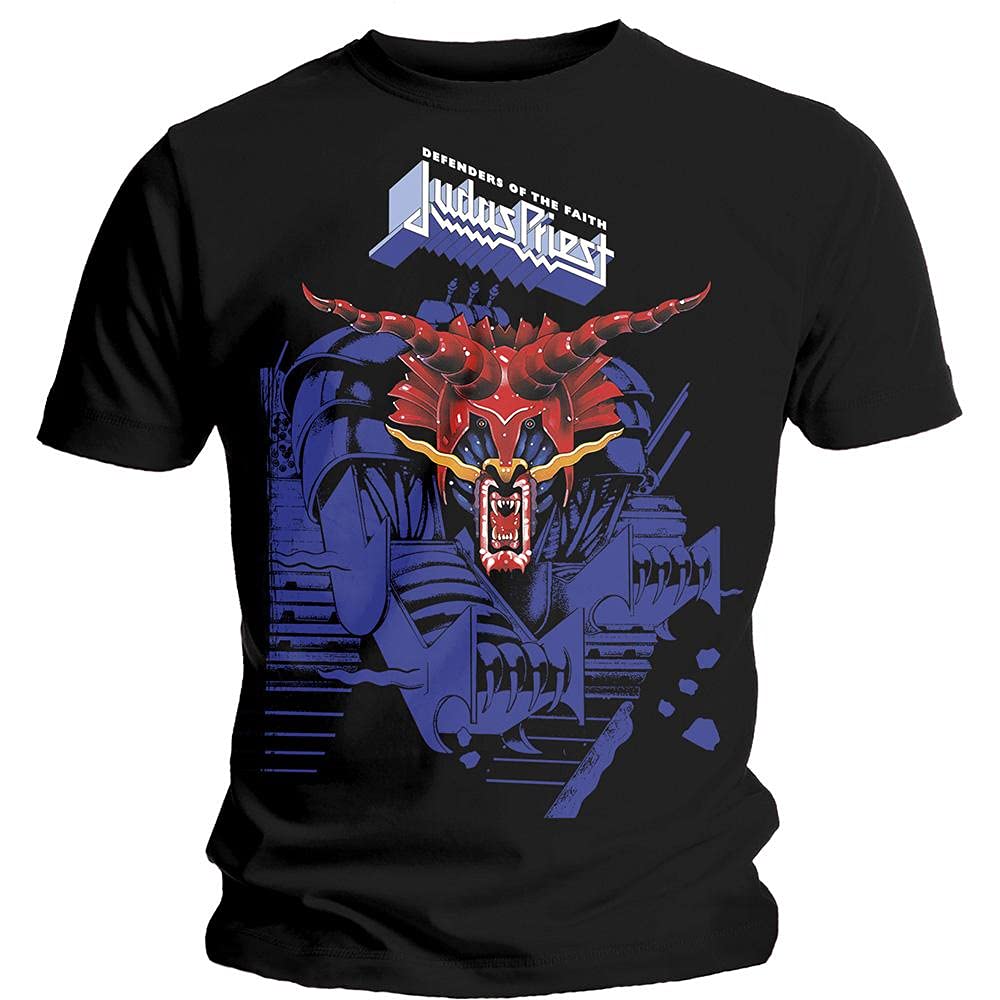 Rockoff Trade Men's Judas Priest Defenders T - Shirt, Black (Black Black), Xx-Large