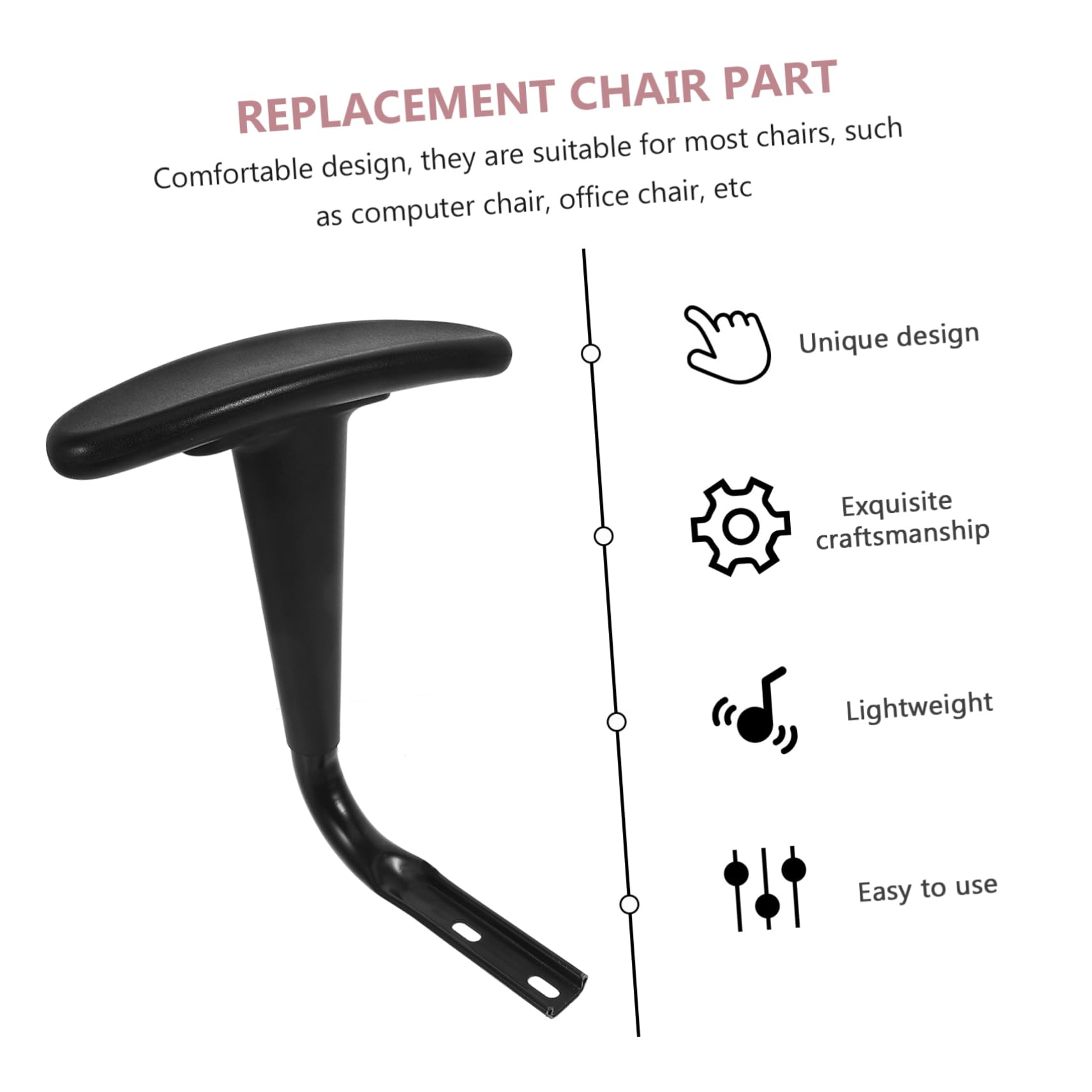 HOMSFOU 2Juegos Reposabrazos PU para Silla de Oficina y Gaming Almohadillas para Reposabrazos Ergonómicos Accesorios para Sillas de Oficina y Escritorio Compatibles Mayoría Sillas