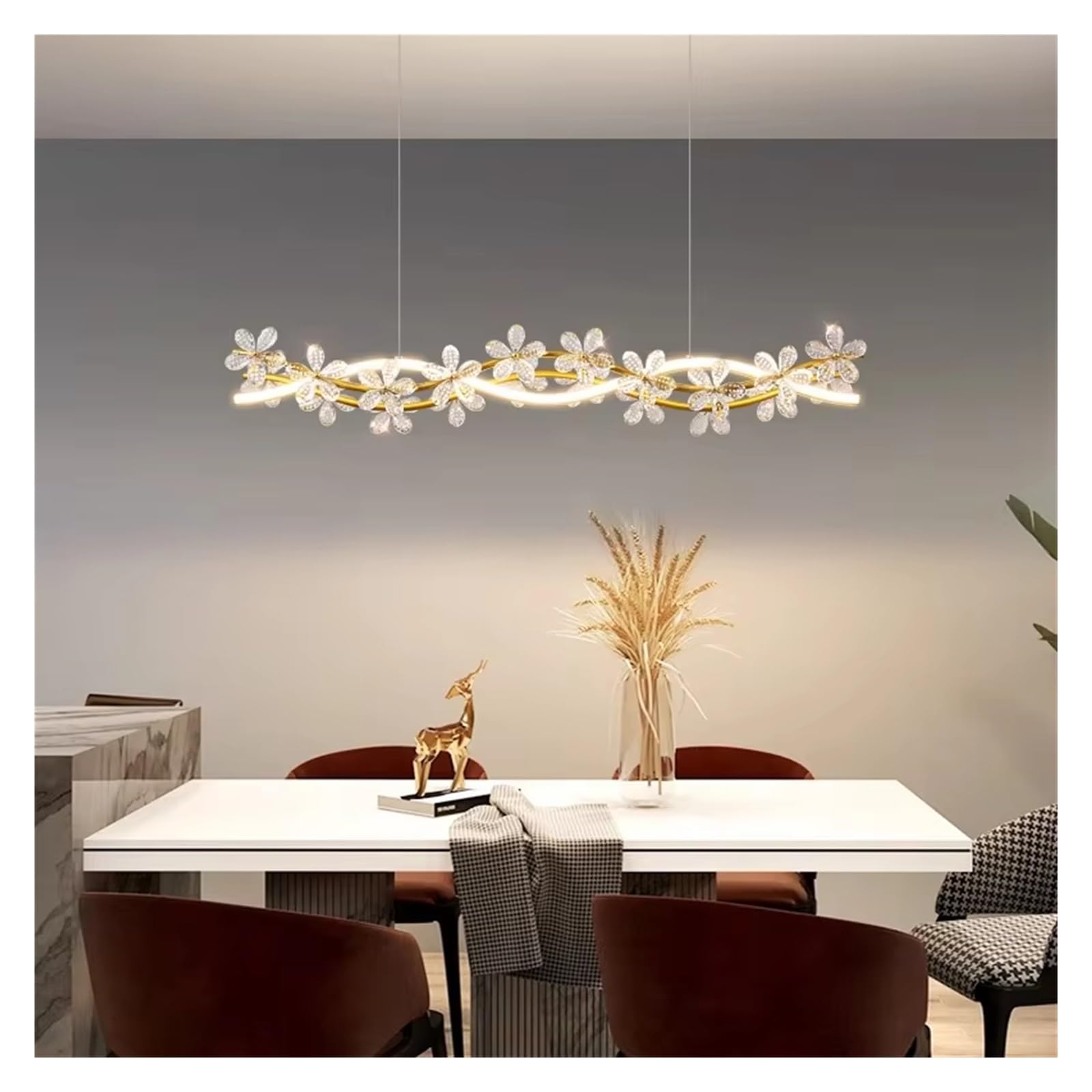 Kryształowa nowoczesna lampa LED do salonu jadalni lampa wisząca oświetlenie wewnętrzne/kolor/100 cm