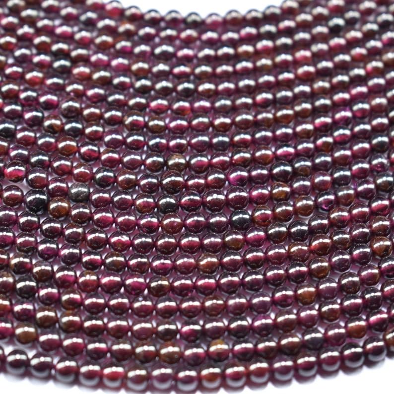 Grenat naturel 4mm perles facettées pour réparer et personnaliser vos colliers anciens