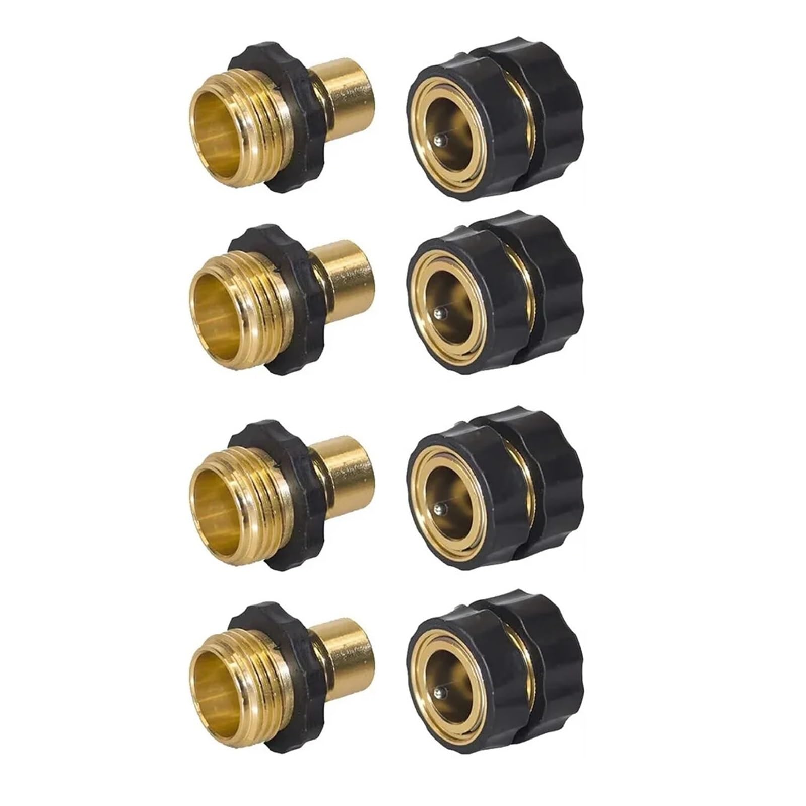 Connettore rapido for tubo da giardino, raccordo maschio e femmina da 3/4 pollici(4 Set)
