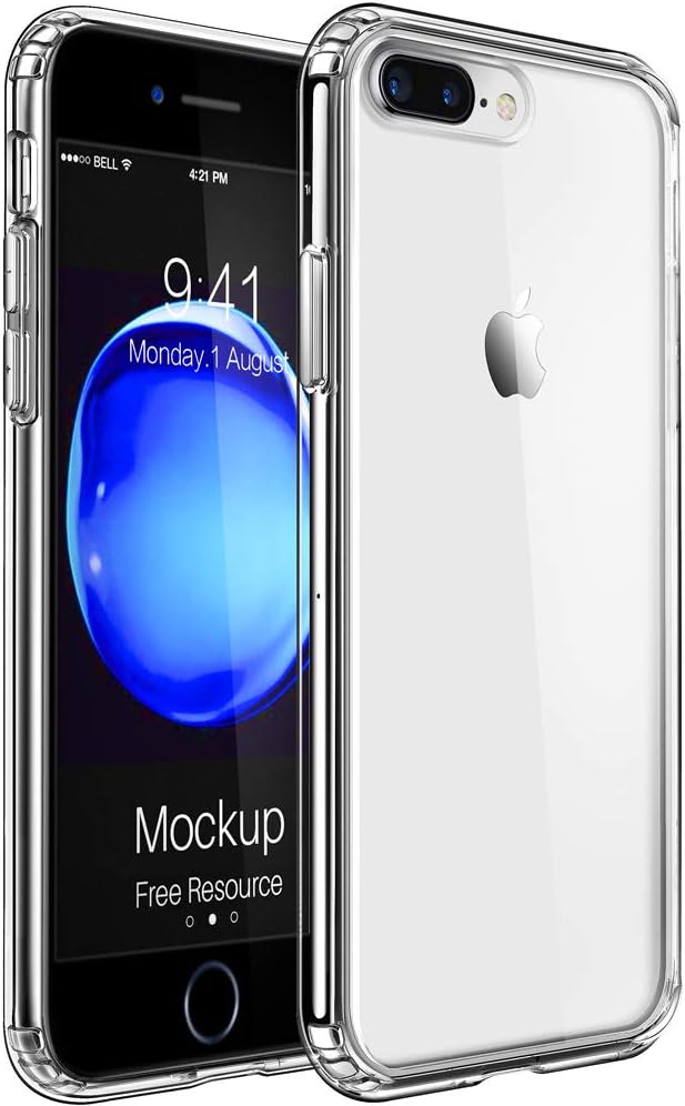 Mkeke Compatible with iPhone 8 Plus Case,Compatible with iPhone 7 Plus Case Clear Shock Absorption Cases for Both iPhone 8 Plus and 7 Plus Cover (Clear)