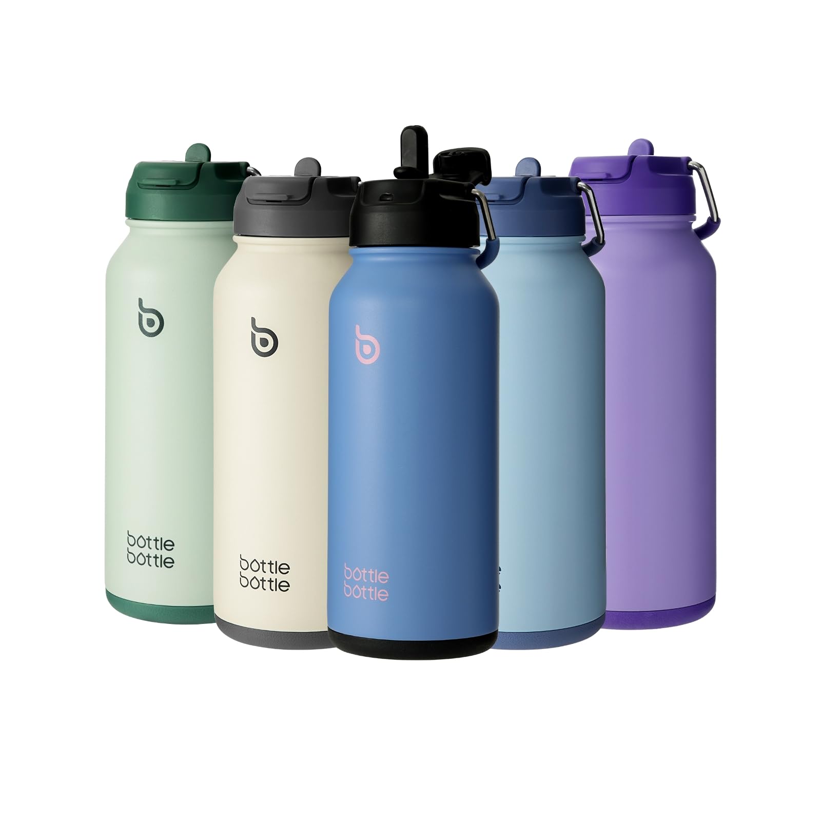 BOTTLE BOTTLE 32oz Insulated Water Bottle Stainless Steel Sport Water Bottle with Straw Dual-use Lid Design for Gym
