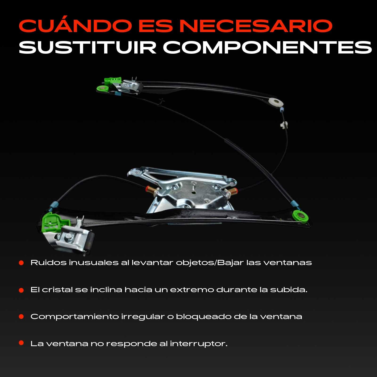 Frankberg Elevalunas Mecanismo elevalunas Eléctrico sin Motor Delantero derecho Sin placa 4/5-Puerta Compatible con A4 8D2 A4 Avant 8D5 B5 Replace# 8D0837462