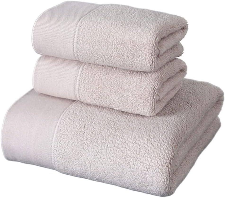Towel Bath Towel Set Gift Box Cotton Bath Towel Three Set Adult Increase Thickened Soft Water Towel(B 3PS)