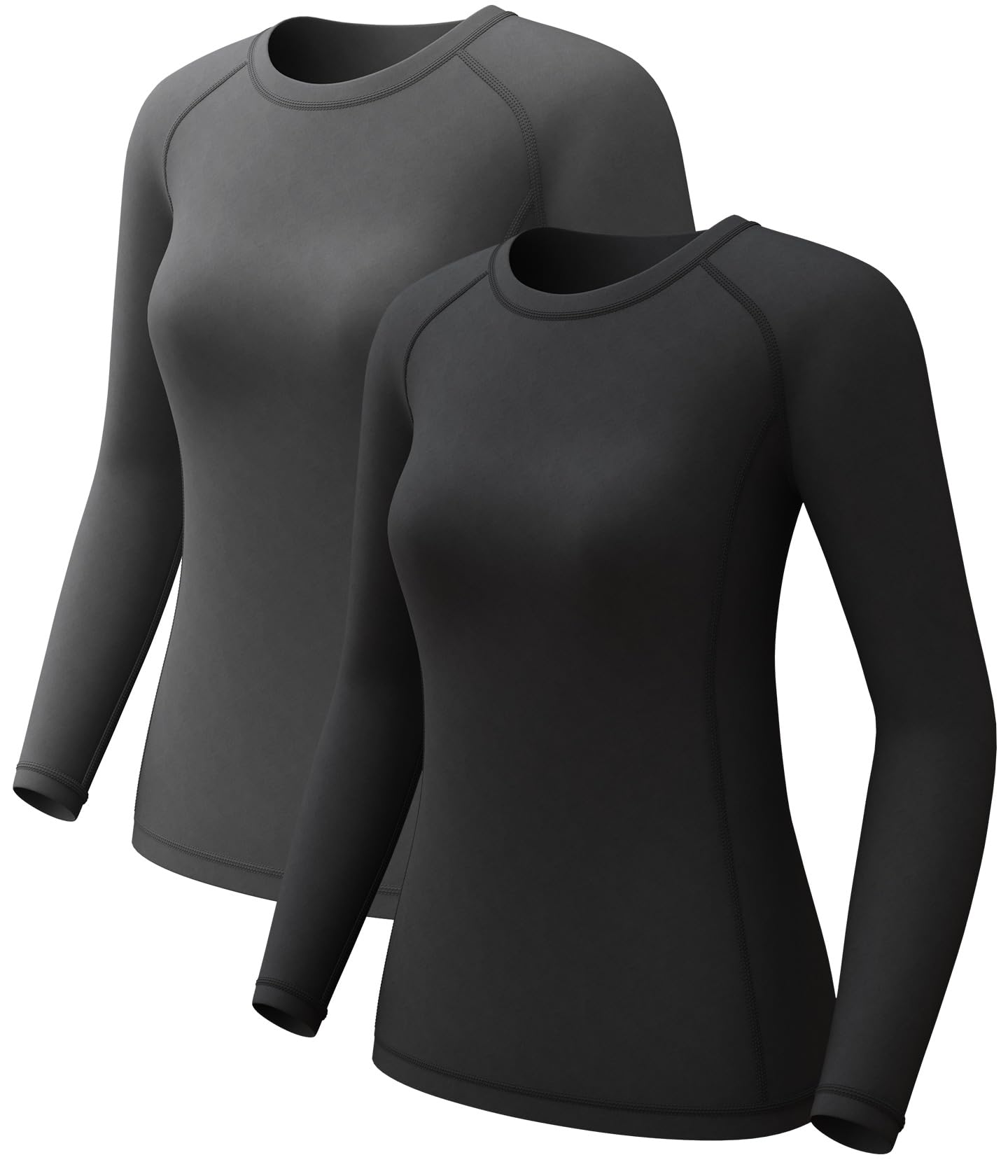 Womens Long Sleeve Compression Shirts Sun Protection Workout Underscrubs