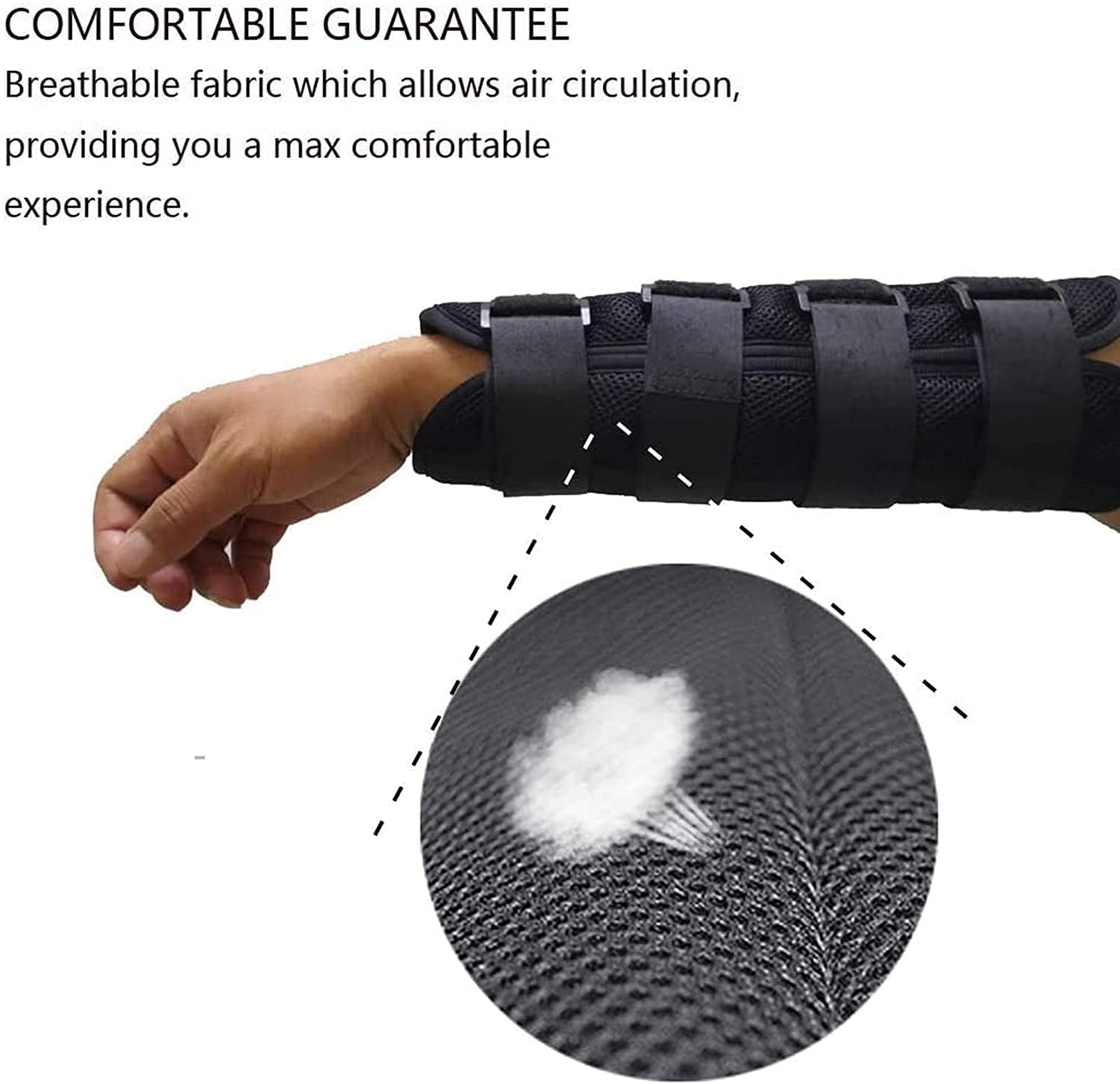 Muñequera Y Antebrazo, Abrazadera Ajustable para Antebrazo, Soporte Fijo Transpirable, Férula Nocturna, Inmovilización Transpirable De La Muñeca para La Tendinitis, S