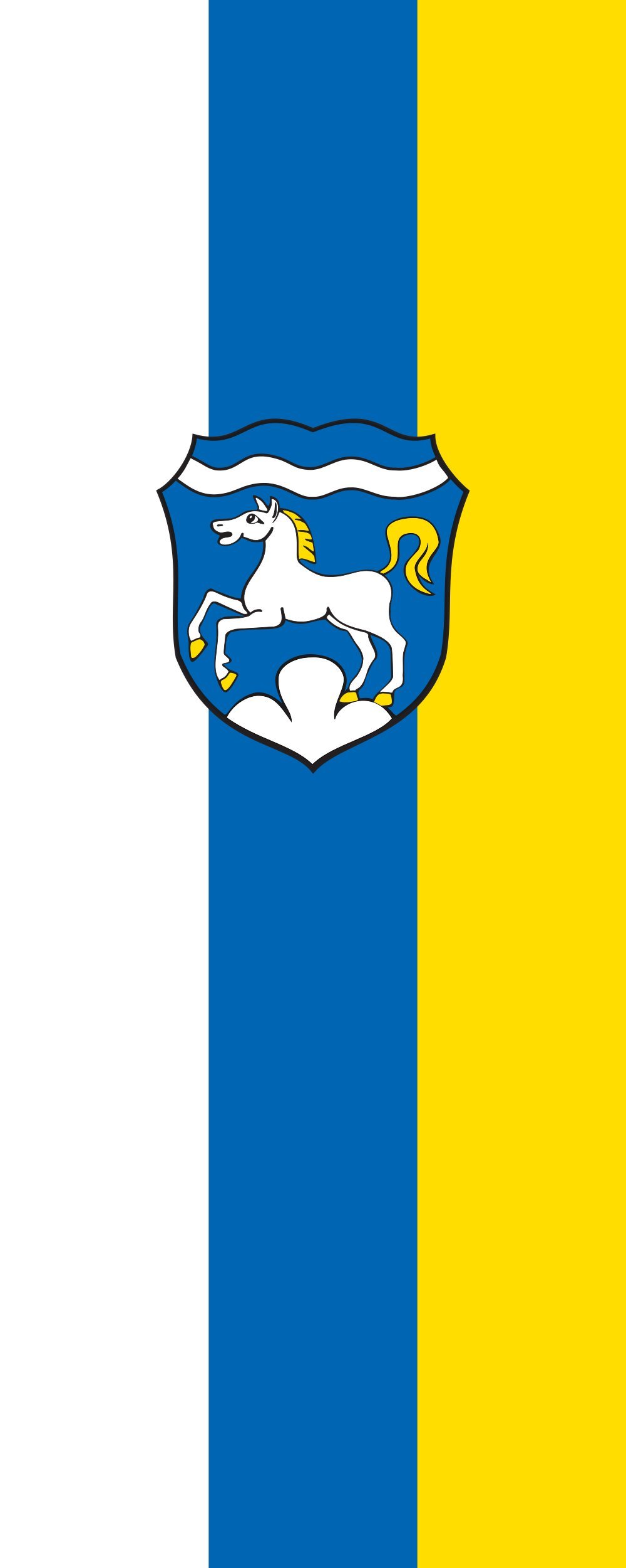 Drapeau portrait Windach 300x120cm pour mât de mairie et entreprise