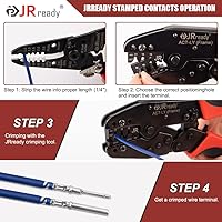 Vista 9 de JRready Kit de conectores Deutsch Serie DTM, 2 3 4 6 8 12 pines conectores DTM impermeables grises, herramienta de crimpado Deutsch ACT-LY-20DTM