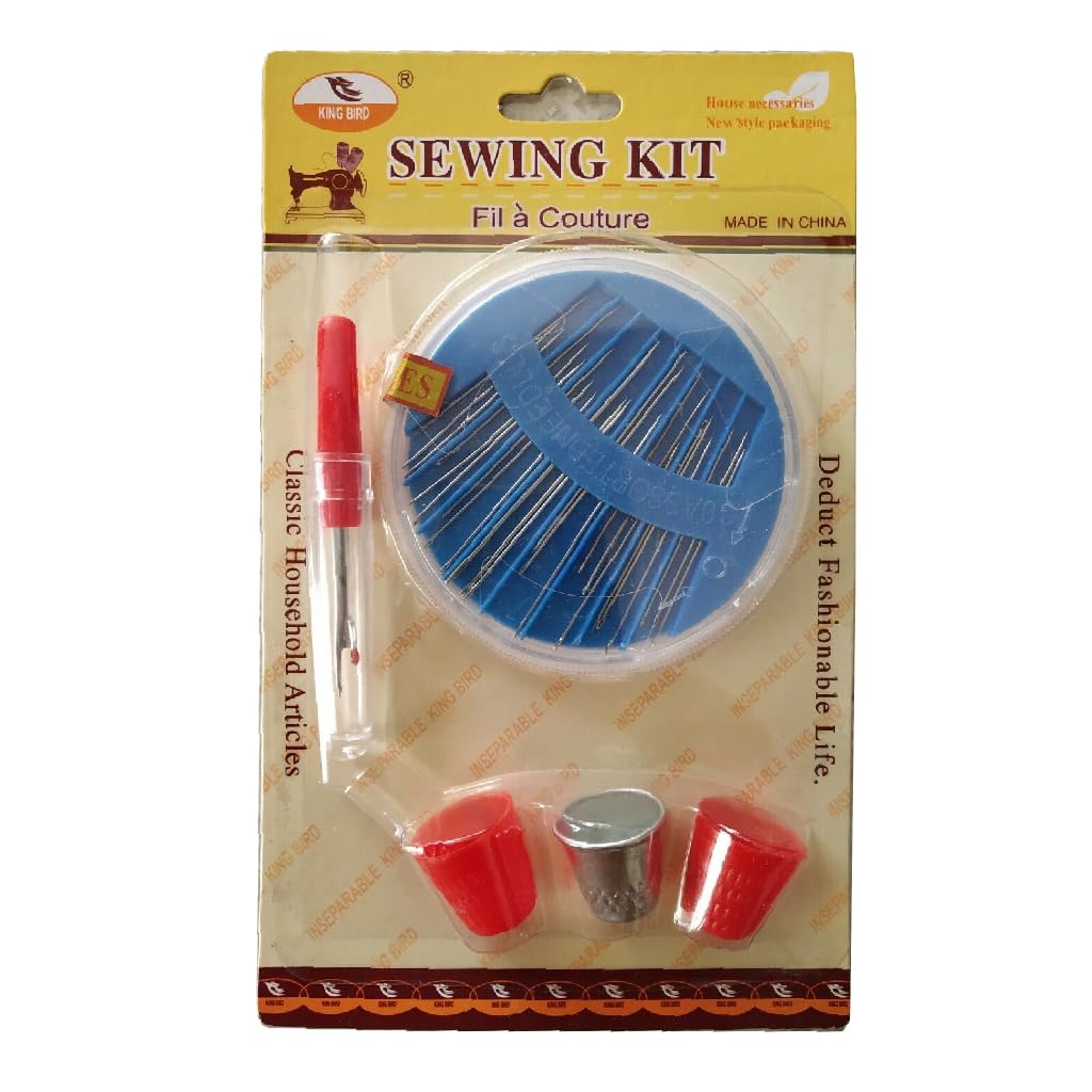 Sewing Essentials - 28 Needles Set, Seam Ripper and Thimble - Sewing Kit Set, WE31025