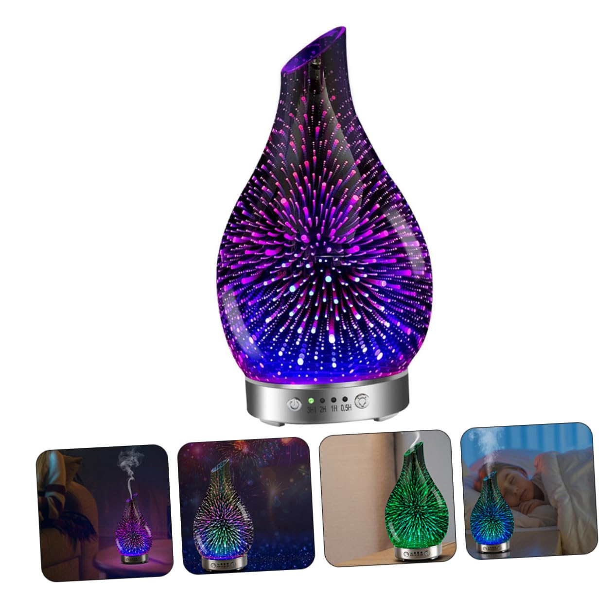 Diffusore Umidificatore Per Aromaterapia Da 1 Pz Per La Casa Diffusore Di Aromaterapia 3D Umidificatore Per Ufficio Fresco D'Aria