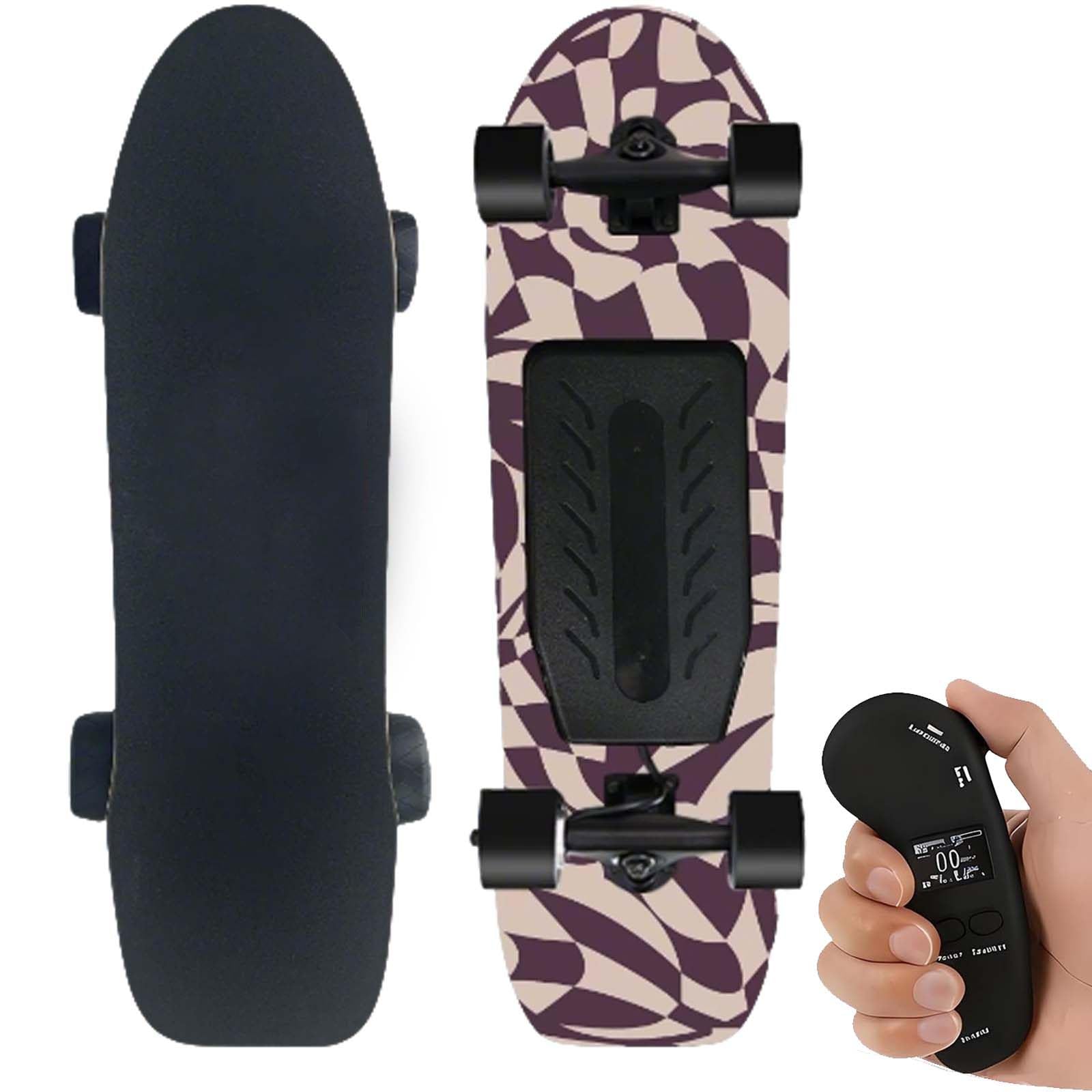 Longboard EléCtrico Premium Todoterreno, Patineta EléCtrica para Adultos-26Km De AutonomíA,24km/H,Control 4 Velocidades,Frenado Estable Y Ruedas PU De Alto Rendimiento,Carga hasta 150kg