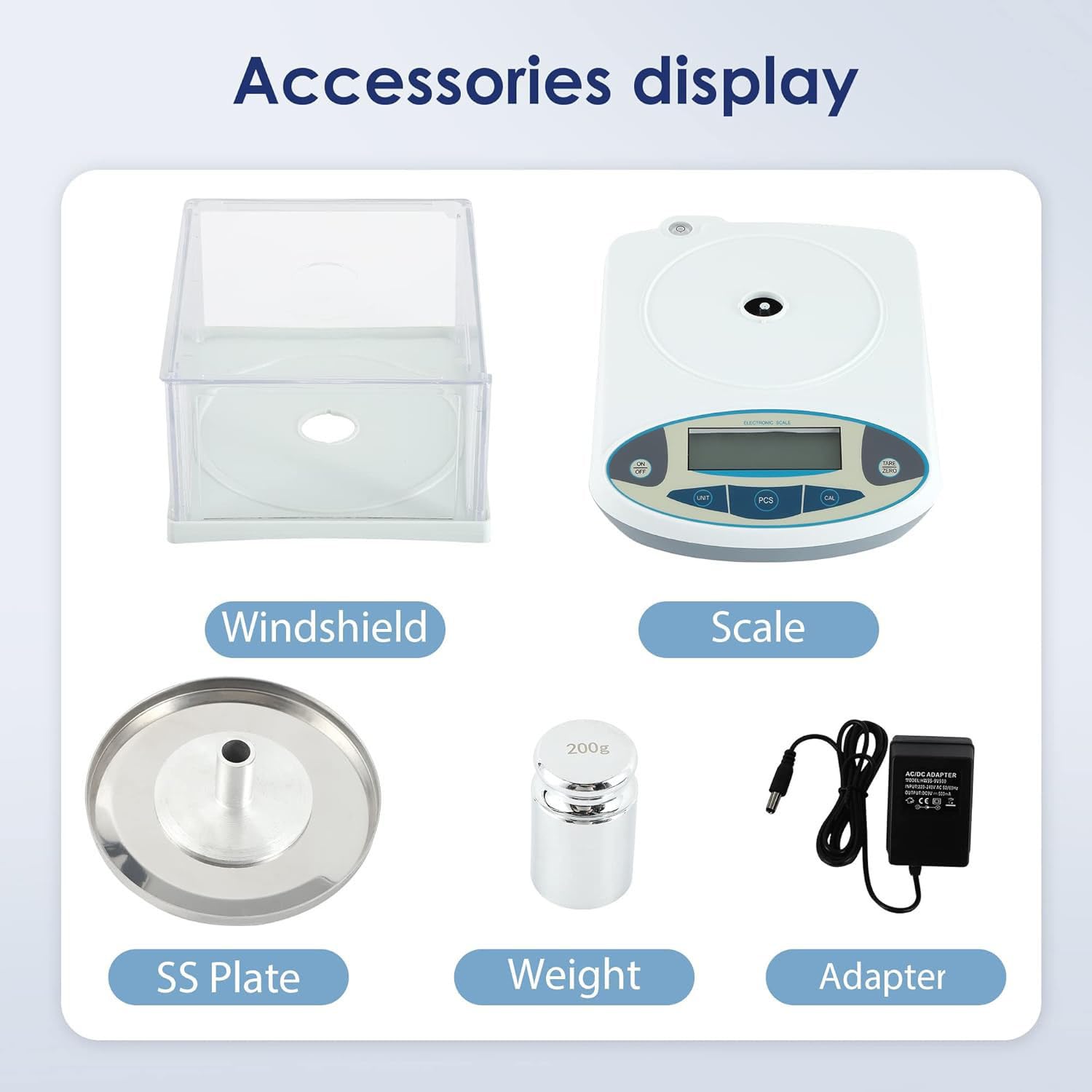 Balanza de Laboratorio 500g 0.001g Precisión, Balanza Analítica de Laboratorio de Alta Precisión con Parabrisas Balanza Científica Digital Balanza de Joyería/Cocina