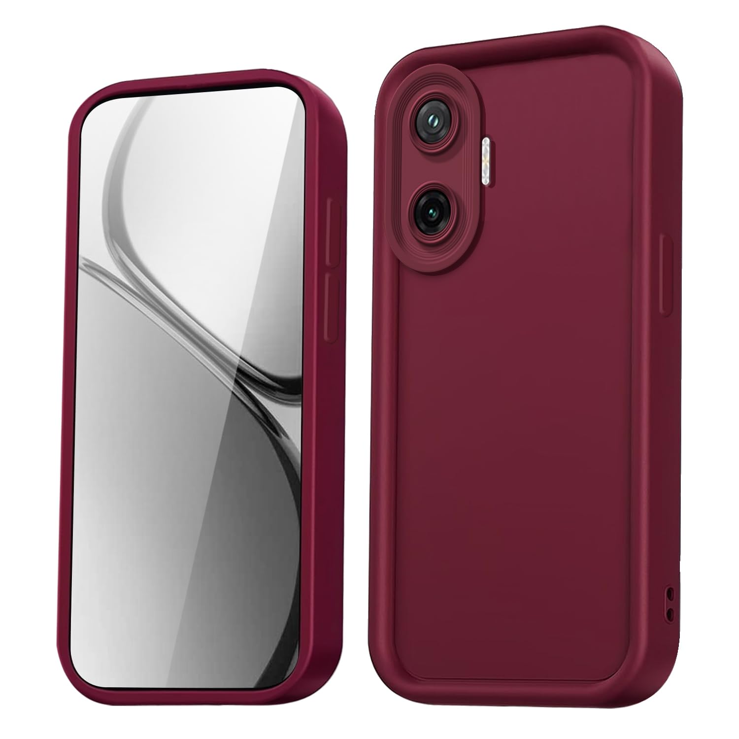 HAOYE Custodia Per Xiaomi Poco F7 Pro – Cover In Silicone Morbido Antiurto Con Bordi Rialzati, Marrone - 4