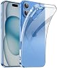 Ehr. iPhone 16 Compatible Camera Protected Anti-Shock Ultra Slim TPU Transparent Silicone Case Transparent, iPhone 16