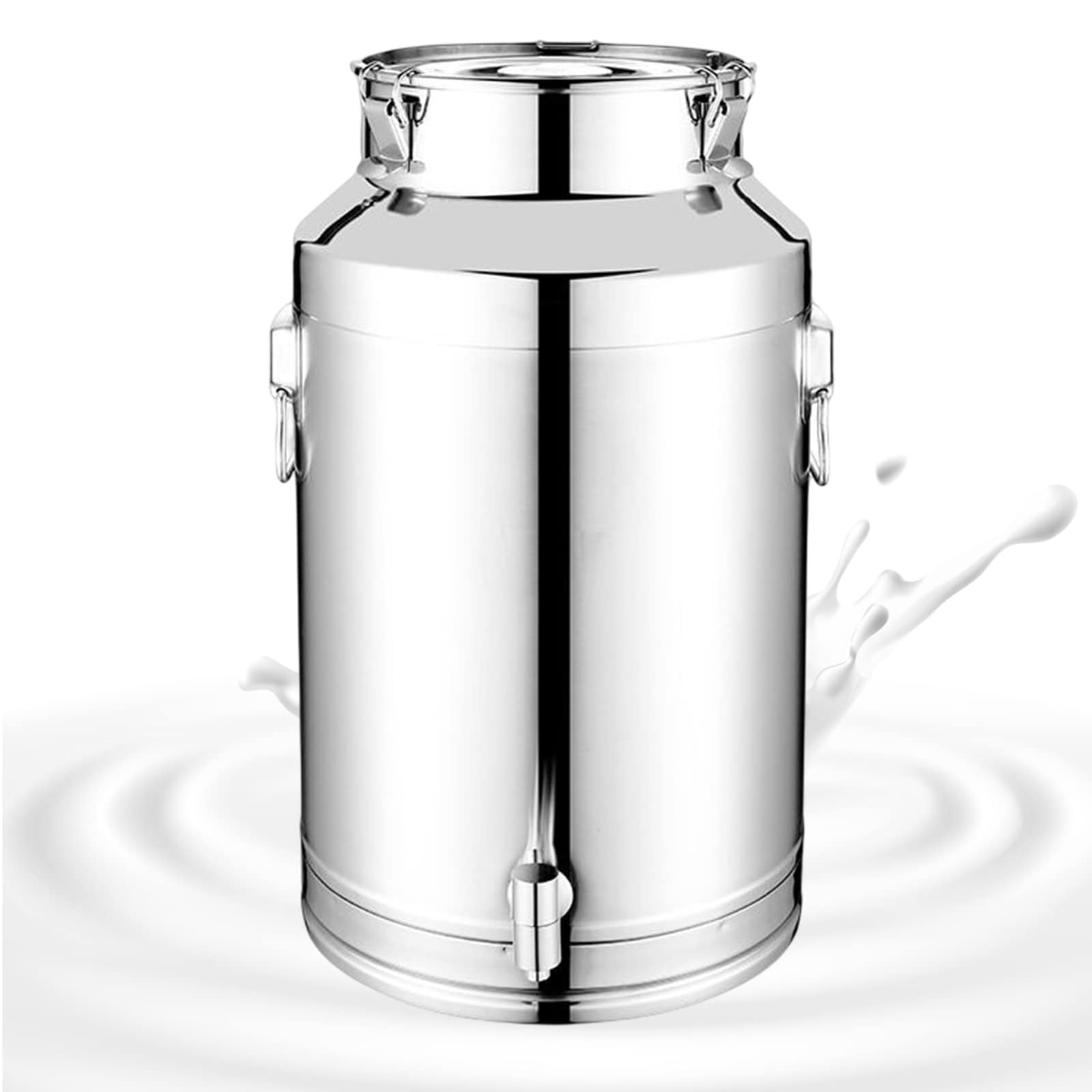 FBJAMZ Fermenter,Kitchen Supplies Stainless Steel Sealed Food can Faucet,Large Capacity Milk Transport Bucket, Commercial Fermentation (35L)