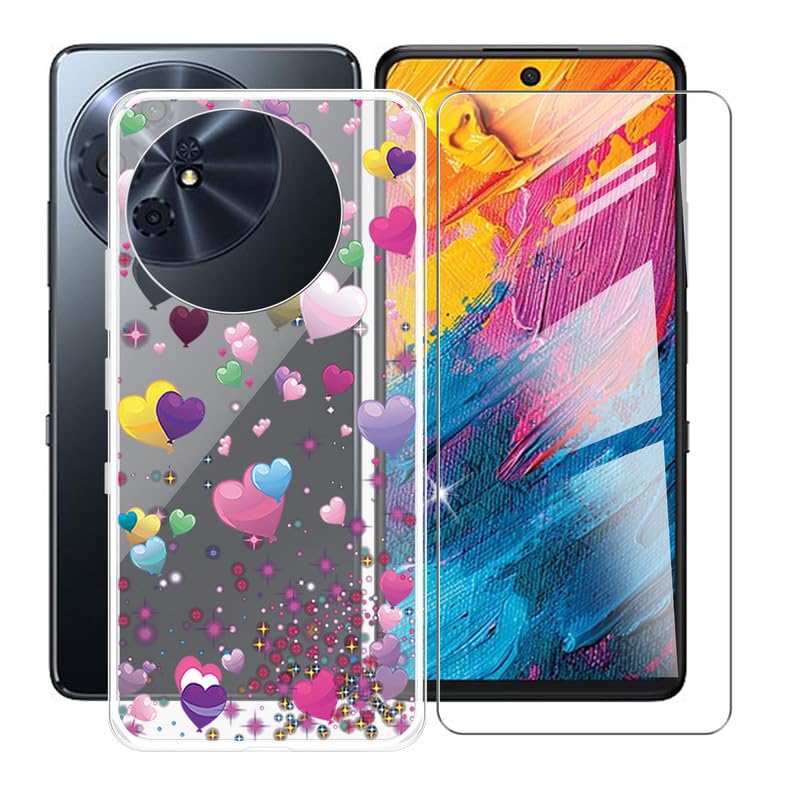 Coque TCL 60 XE NxtPaper 5G transparente haut de gamme avec verre trempé 9H inclus