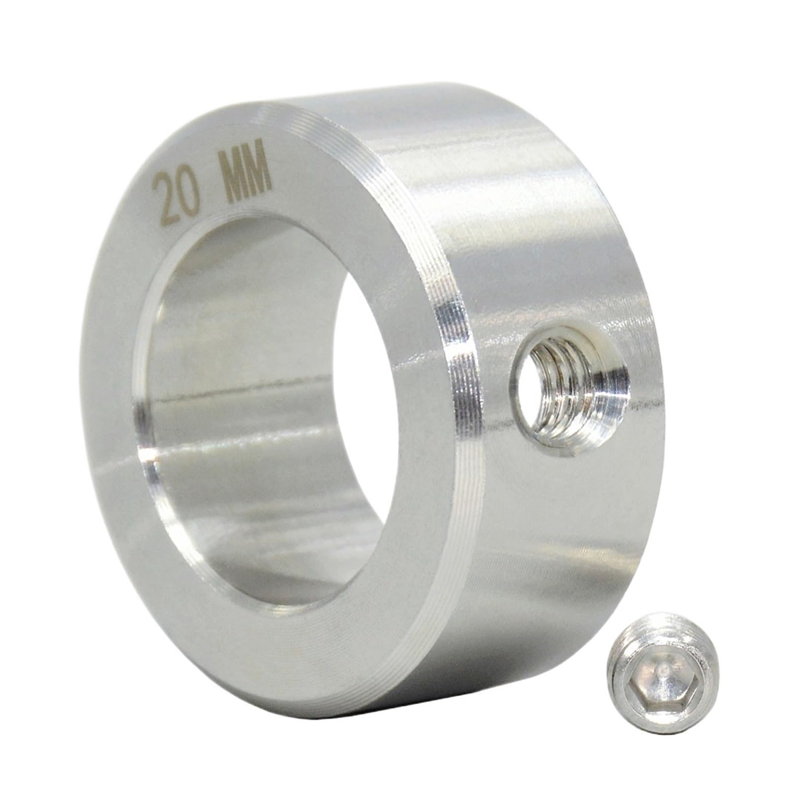 SCA - Collarines de Eje de Acero Inoxidable Elementos de sujeción Anillo de retención Manguito de Eje Abrazadera de Garganta Anillo de Empuje Anillo de Tope Fijo(SCA-D45-E70-B18)