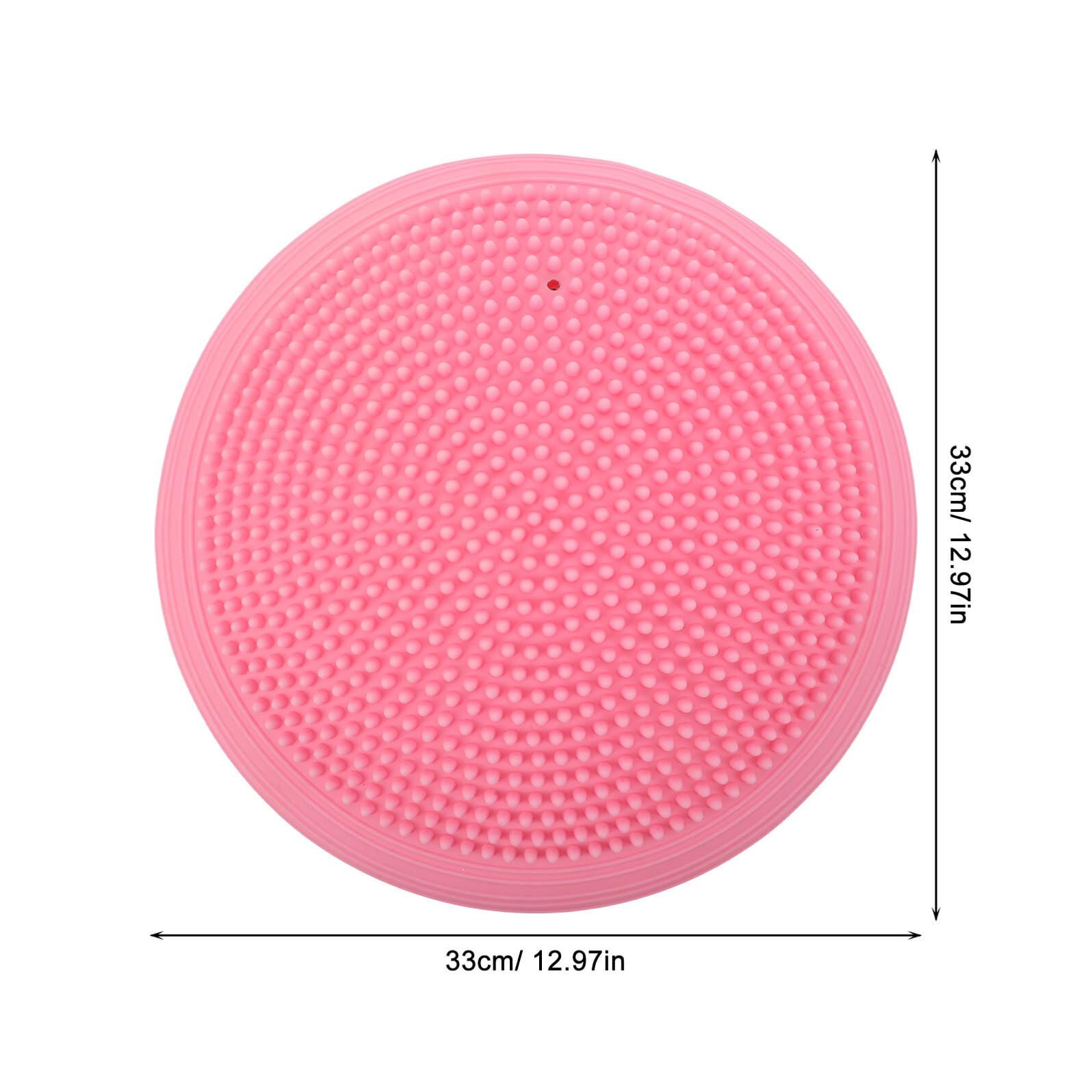 Colchoneta de Yoga Rosa Redonda de Pvc Superficie de Masaje Antideslizante para Pilates y Rutinas de Fitness, Ligera y Compacta para Hombres y Mujeres