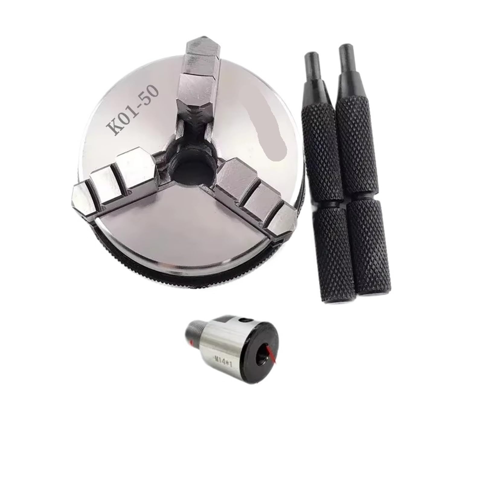 Iklaaqetbxps K01-50 And 14Mm K01-50 Hand-Tightened 3-Jaw Self-Centering Precision Lathe Chuck