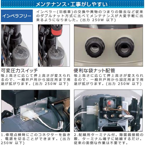 浅井戸ポンプ テラル多久 浅井戸ポンプ KEGON WP-405LT-1/WP-406LT-1 (自動式