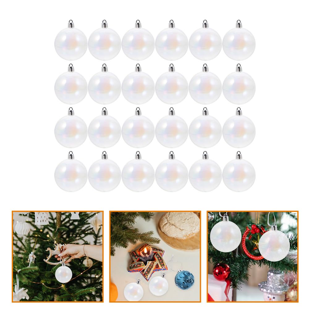 MAGICLULU 24pezzi Palline di Natale Decorative Infrangibili Palle di Plastica Leggera per Albero di Natale Stufa Porta Finestra Feste e Progetti Fai da Te