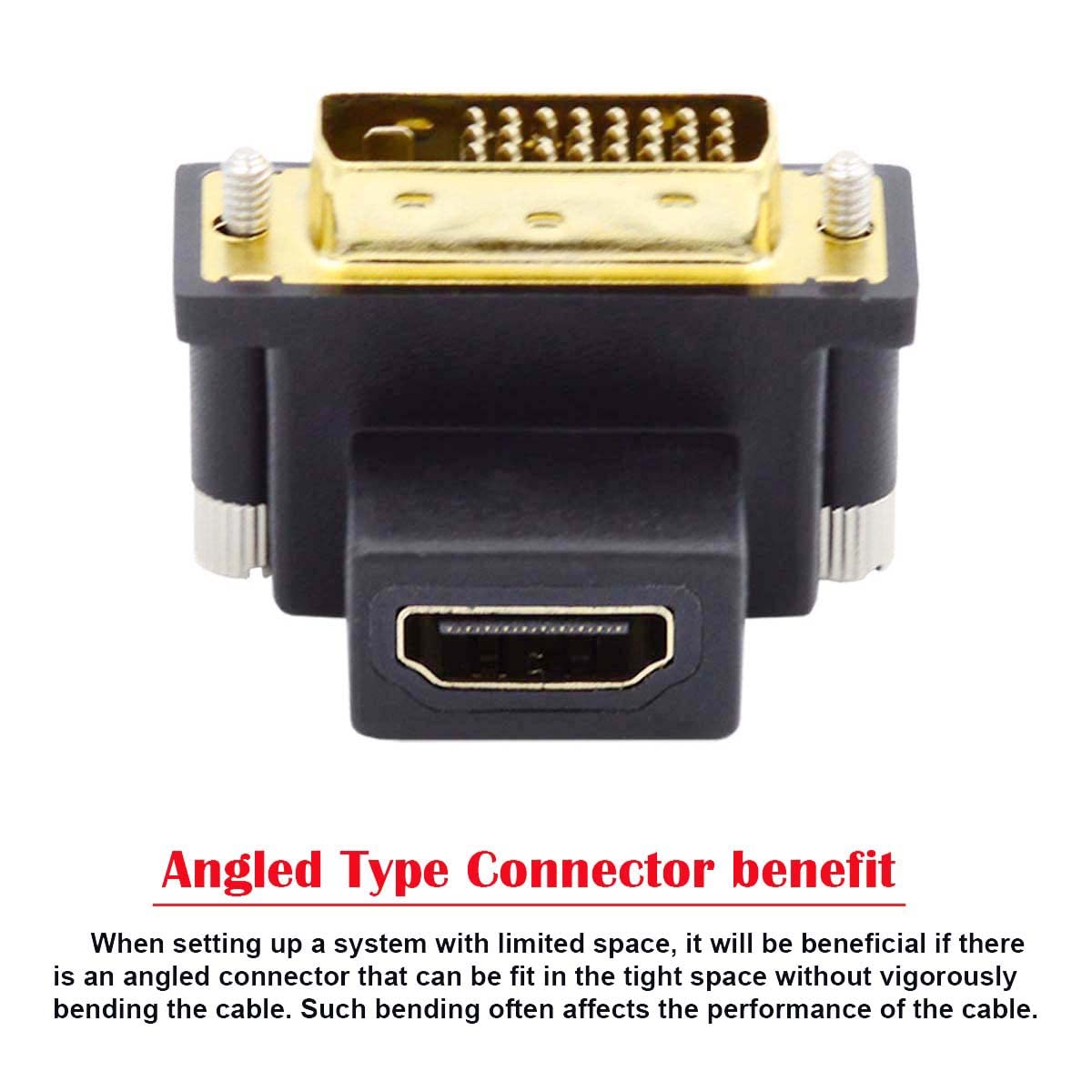 HDMI Male To Female 90 Degree Up Adapter - Black – Online - View #8