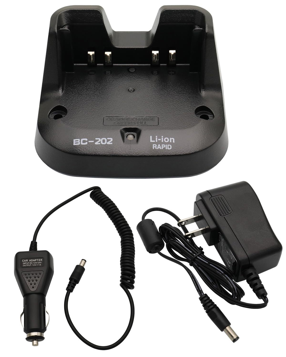BC-202 Rapid Charger DC 12V/24V Car Charger Compatible for ICOM ID-31A ID-31E ID-51A ID-51E ID-52A ID-52E Radio BP-271 BP-272 BP-307 Battery Charger