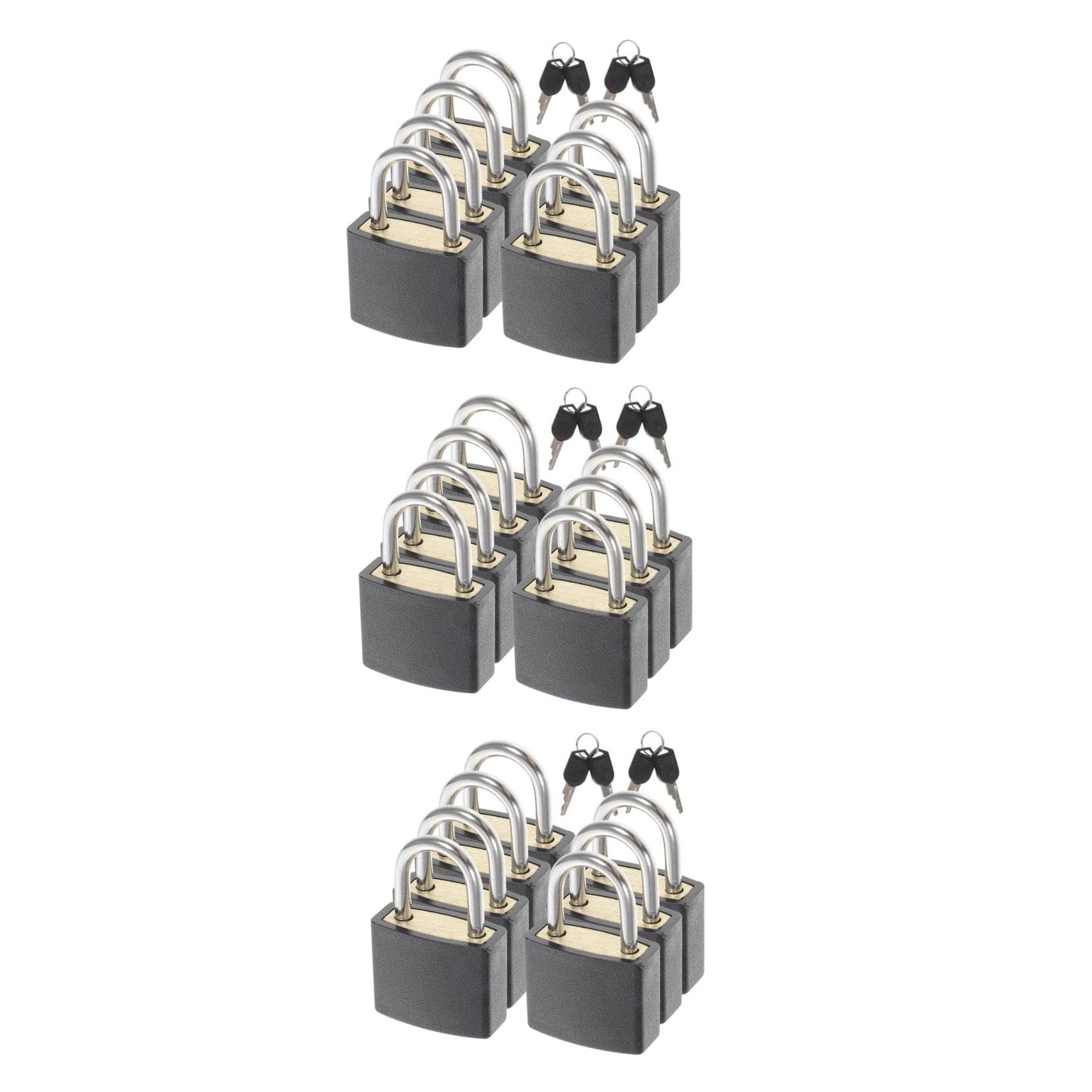 3 Set Piccolo Lucchetto Per Valigia Lucchetti Per Armadietti Da Palestra Valigia Zaino Piccoli Lucchetti Per Valigie Serrature Per Bagagli Acciaio Black 7 Pezzi * 3