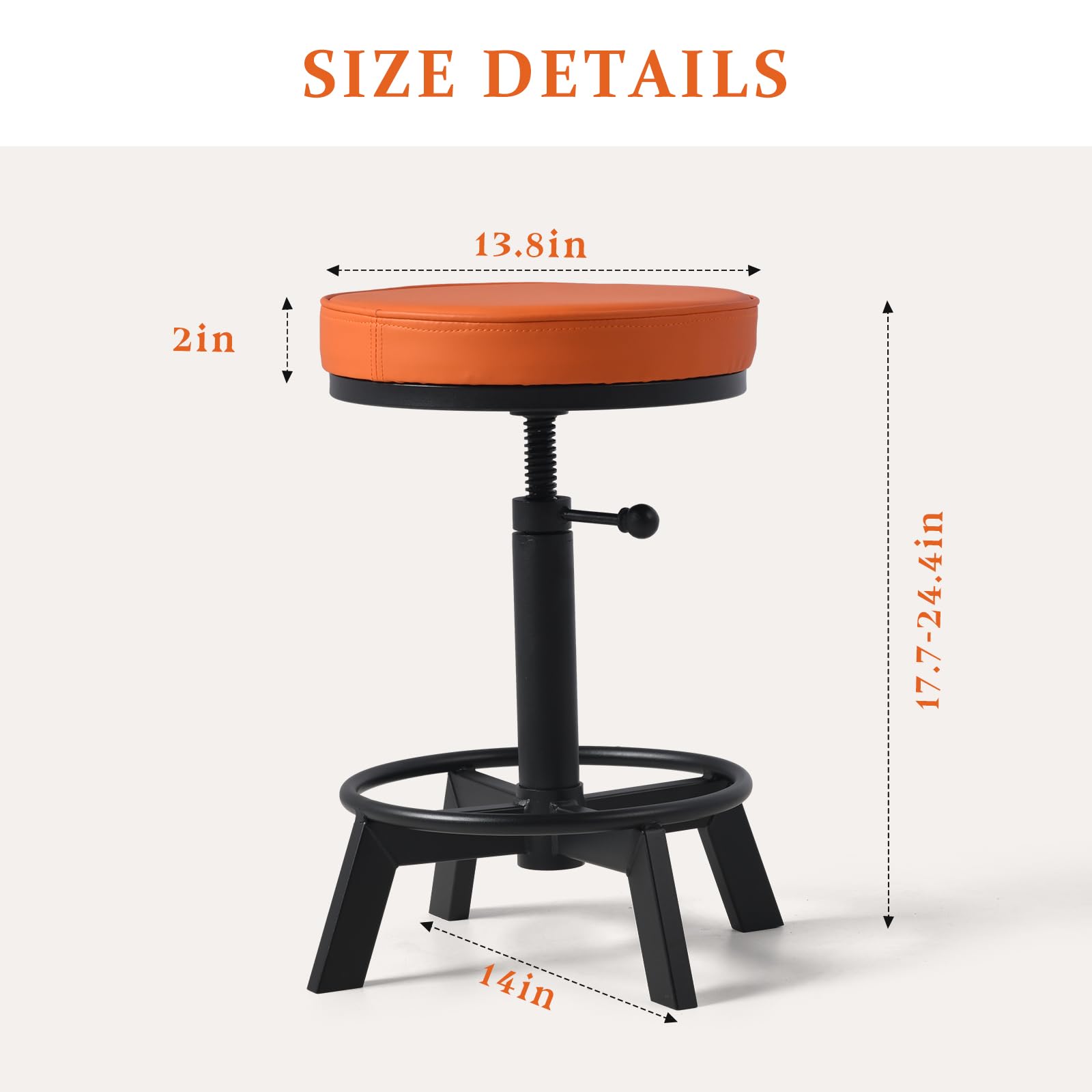 Amazon.com: Vintage Short Bar Stools Industrial Swivel