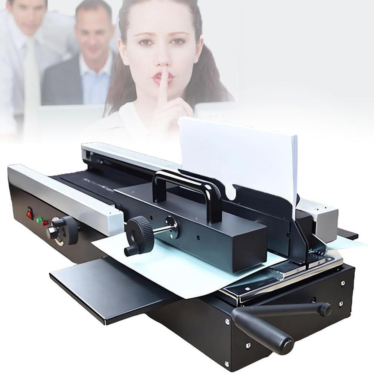XNYXLPP Máquina de encuadernación de Libros con Pegamento inalámbrico de 1200W, encuadernadora Perforadora de Papel con Pegamento termofusible, Espesor de encuadernación