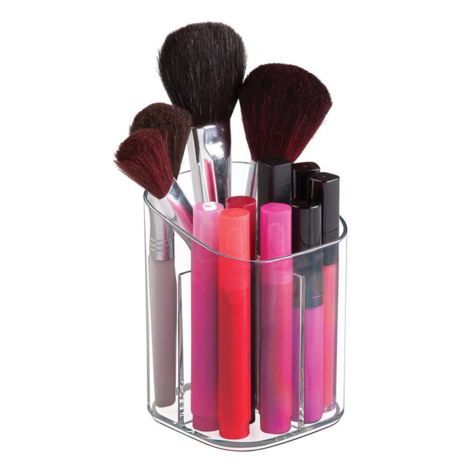 Scatola di stoccaggio cosmetici Penna in acrilico trasparente Porta matita Pennello for il trucco Scatola di immagazzinaggio Cosmetico Scissors Boardop Organizer Organizzatore di stoccaggio del trucco