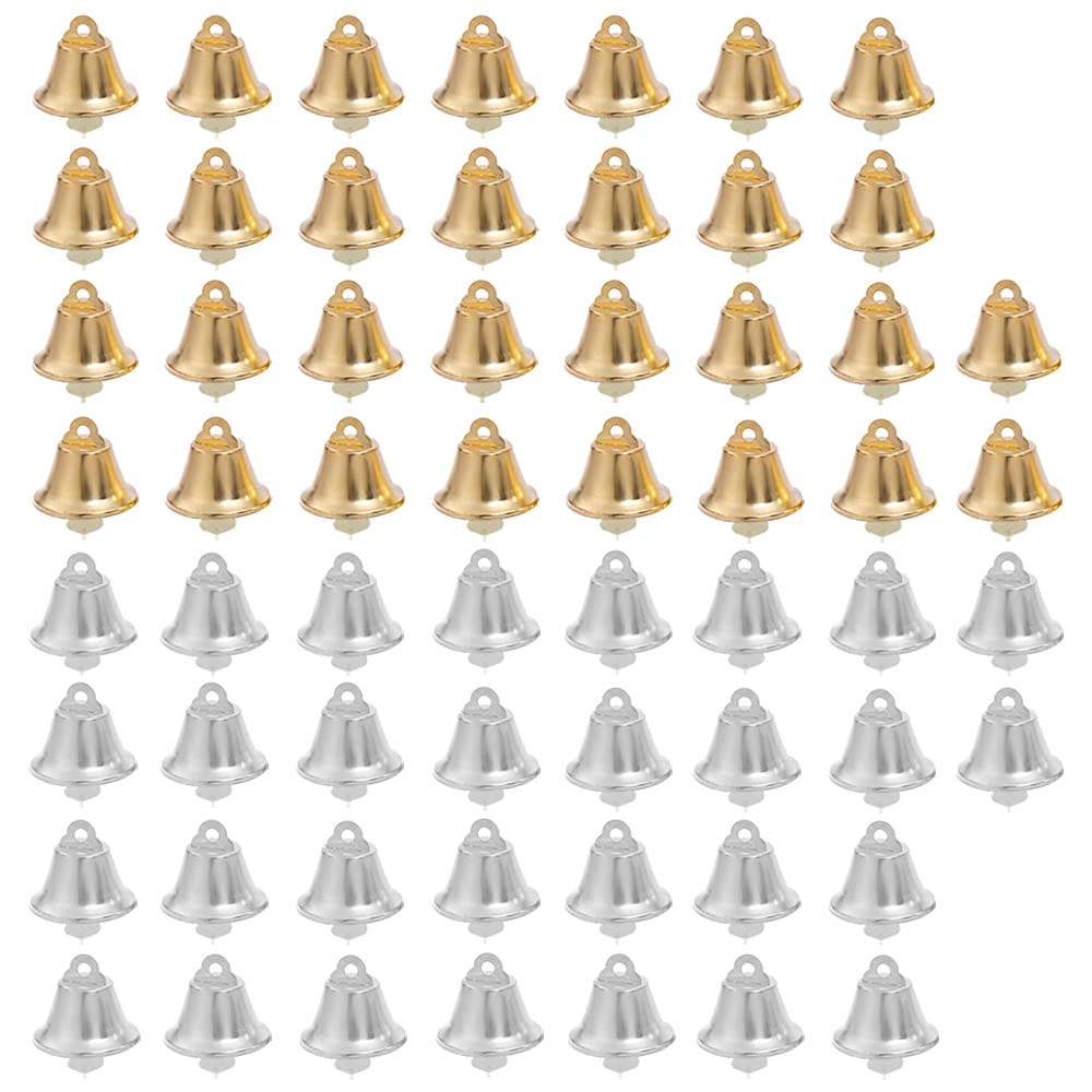 100pcs Campanellini,Campanellini Sonagli,Campanelli Natalizi,Mini Campane,per Matrimonio, Natale, Compleanno, Decorazione Festa di Halloween, Creazione di Gioielli, Accessori Art Craft