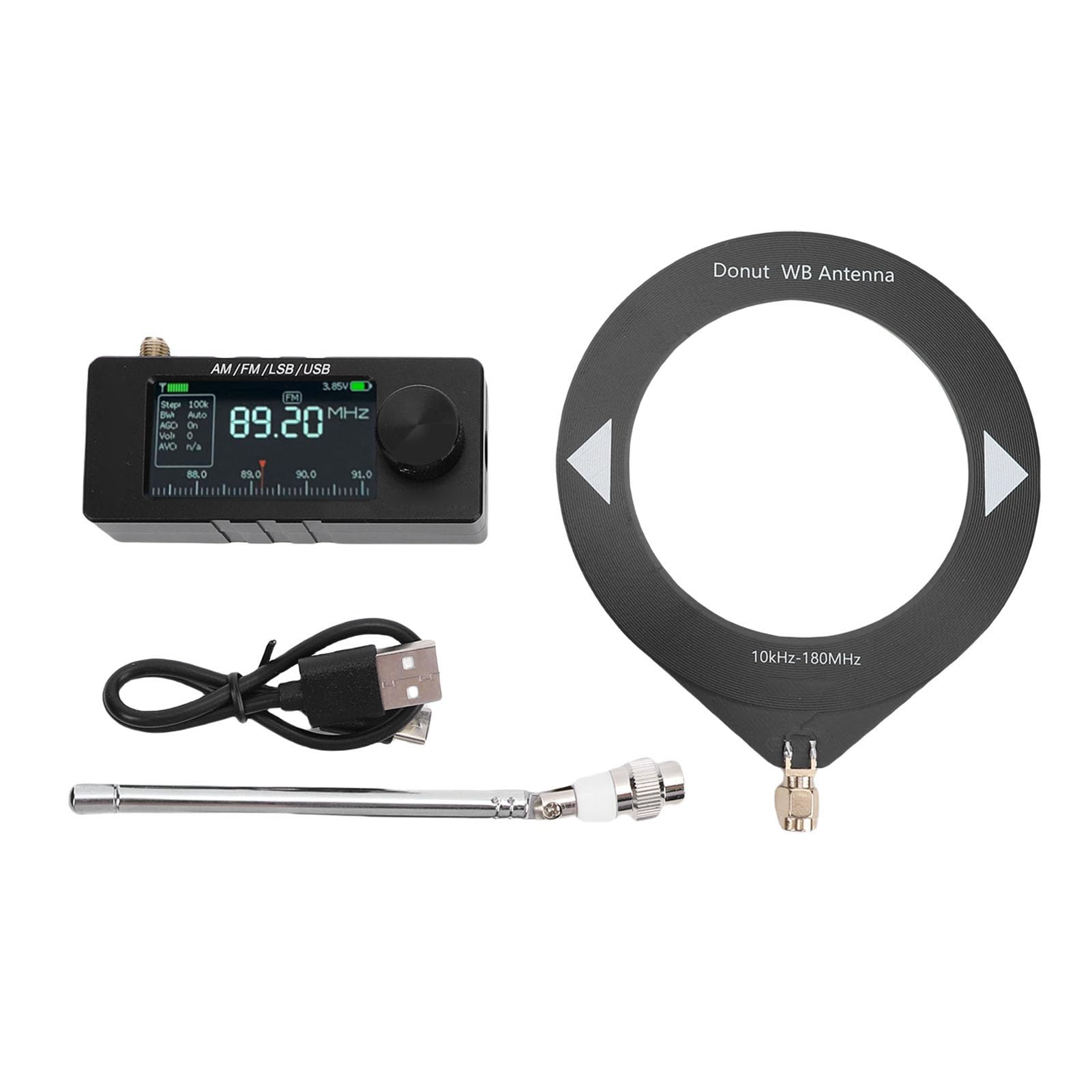 ATS Mini V4 Radio, Si4732 DSP Kurzwellenempfänger, tragbares Allband-Taschenradio mit Hi-Z-Schaltung und Kopfhörerverstärker für Reisen, Radiobegeisterte