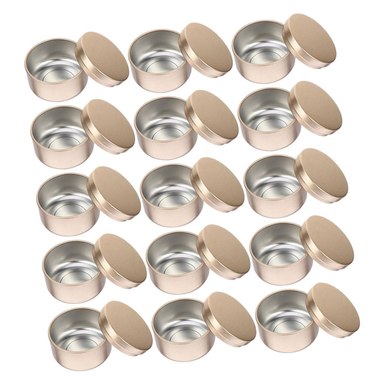 OSALADI 24Pcs Candle Making Tins Round Aluminum Candle Containers for Scented Candles Seamless Storage Jars for Crafts for Craft Supplies