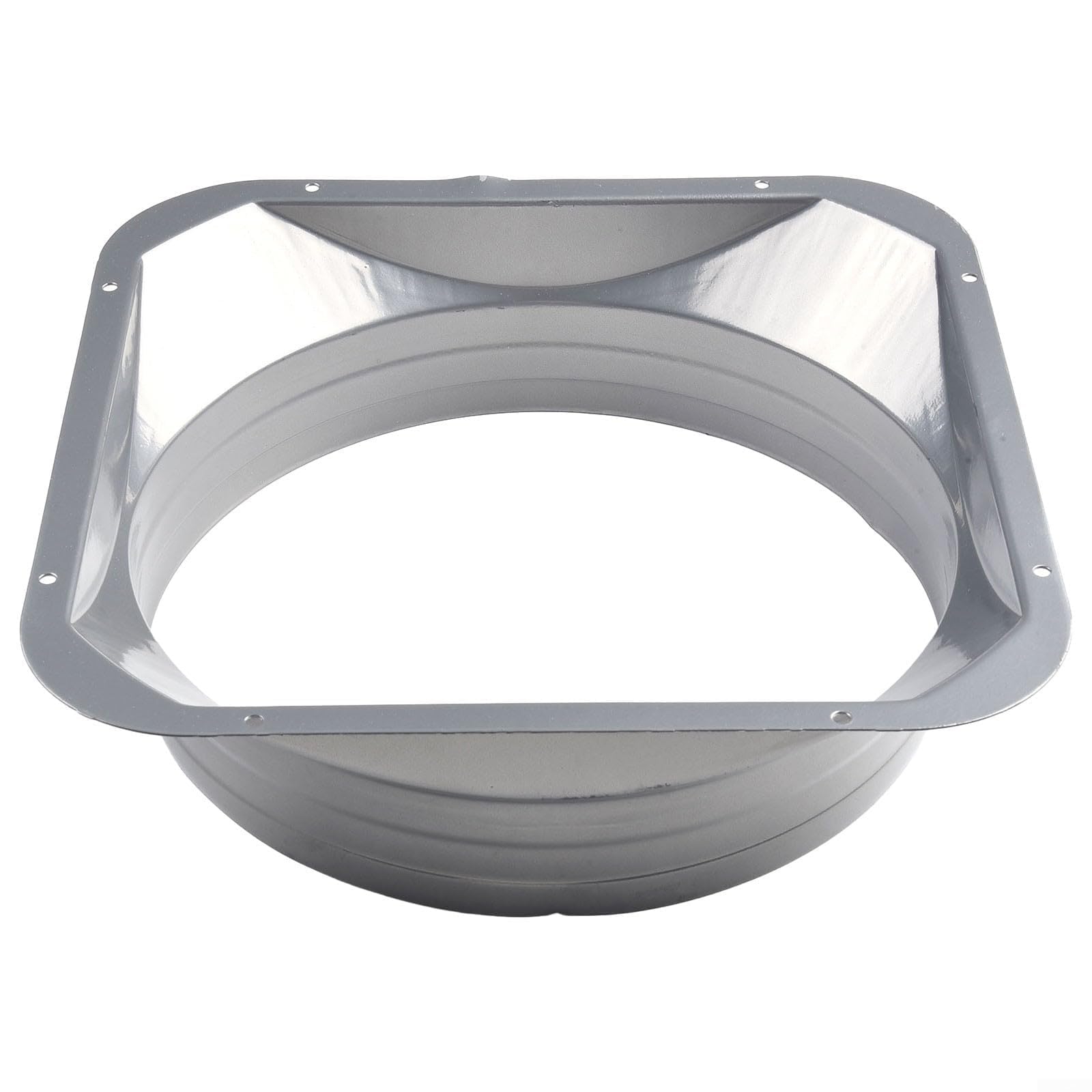 Air Duct Connector Flange Metal Square Pipe Connector to Round Interface Air Duct Straight Pipe Flange for Heating Cooling Ventilation and Air Conditioning(250mm)